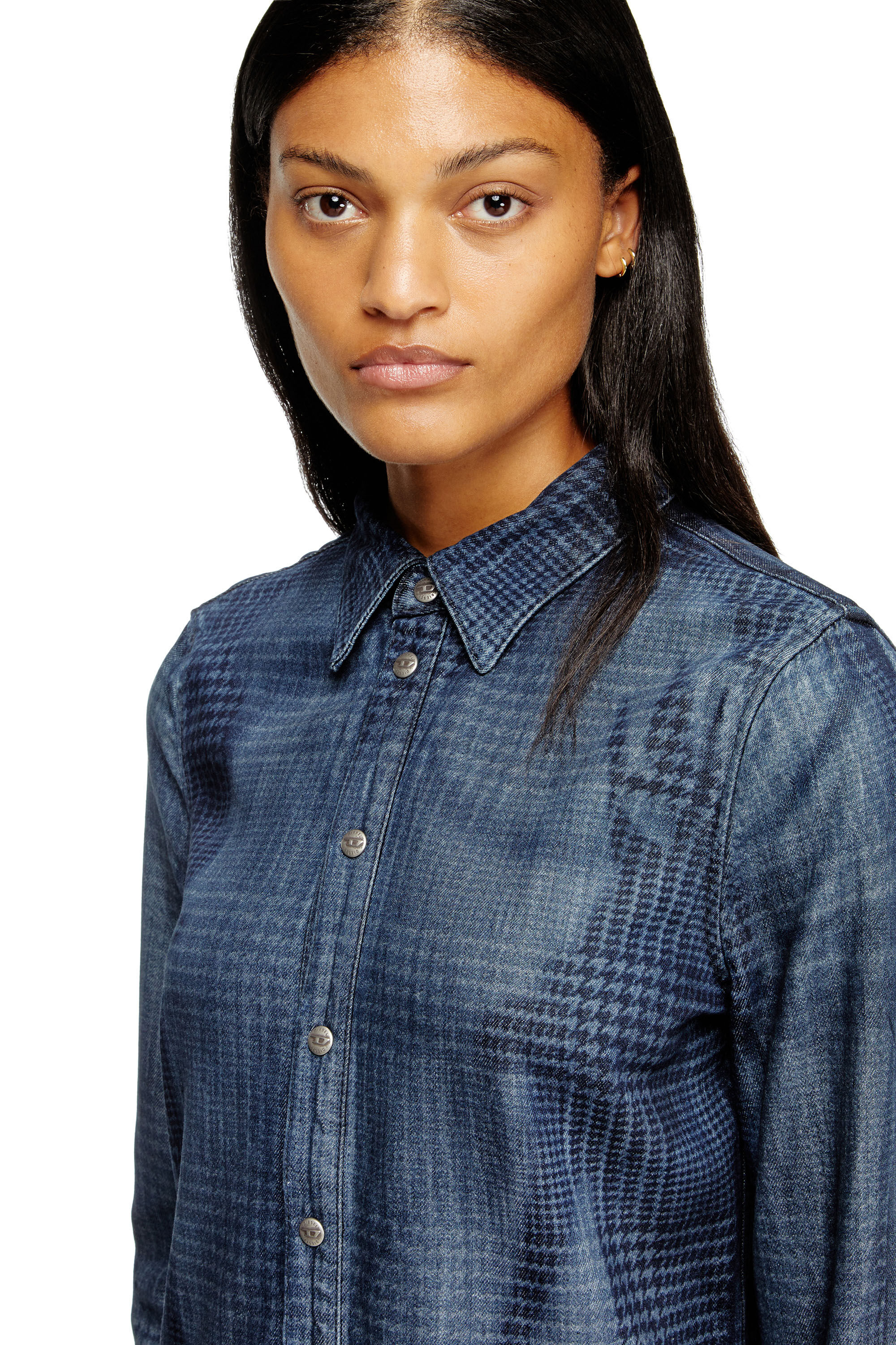 Diesel - DE-EAZY DRESS-S, Female's デニムシャツドレス in ブルー - 5