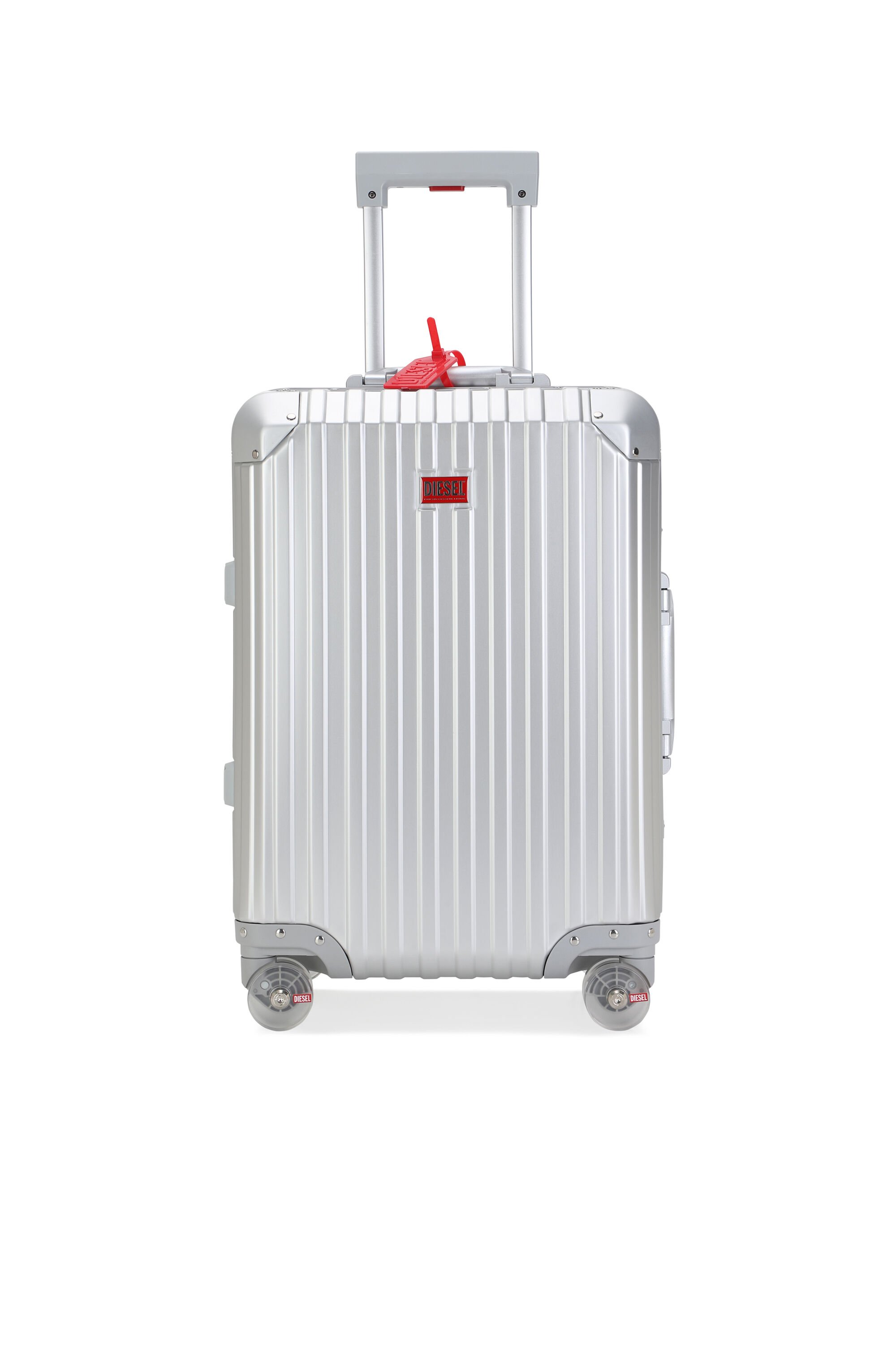 Diesel - DIESEL ALUMINUM TROLLEY- DSL002, Unisex's Aluminum Carry-On Luggage 20" in シルバー - 1