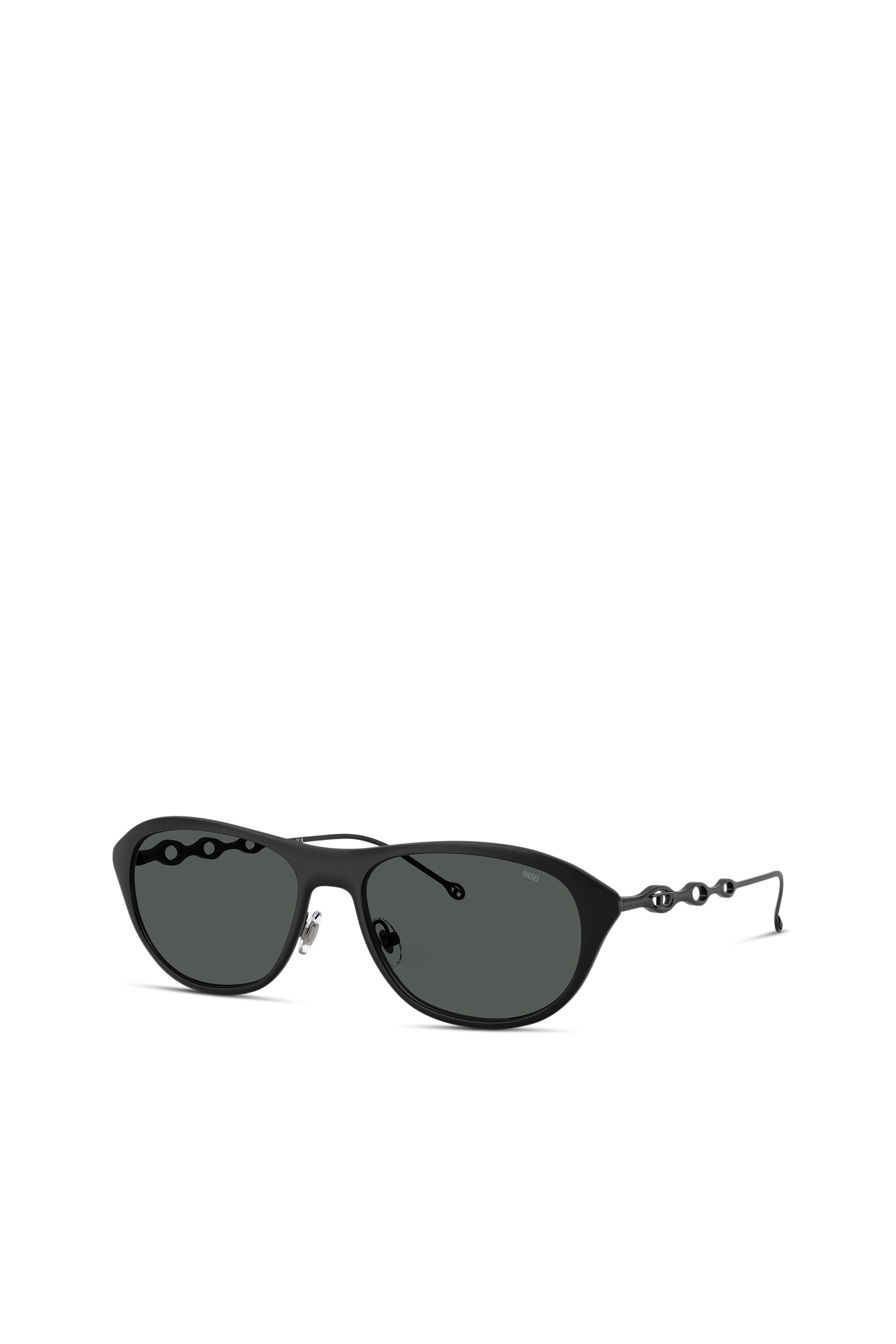 Diesel - 0DL1011, Unisex's Wraparound shape sunglasses in ブラック/グリーン - 4