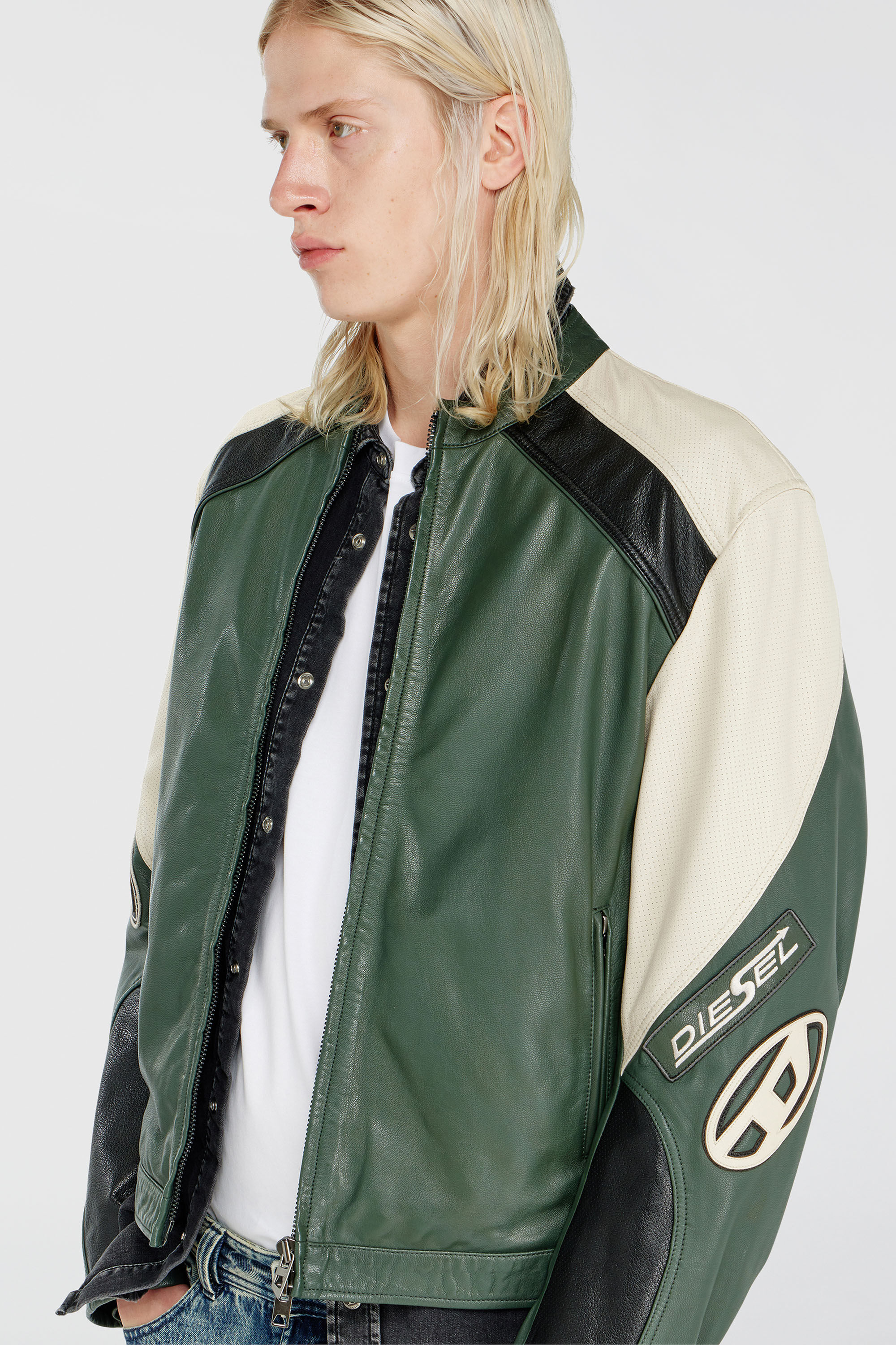 L-AHTI レザージャケット｜マルチカラー｜メンズ｜DIESEL