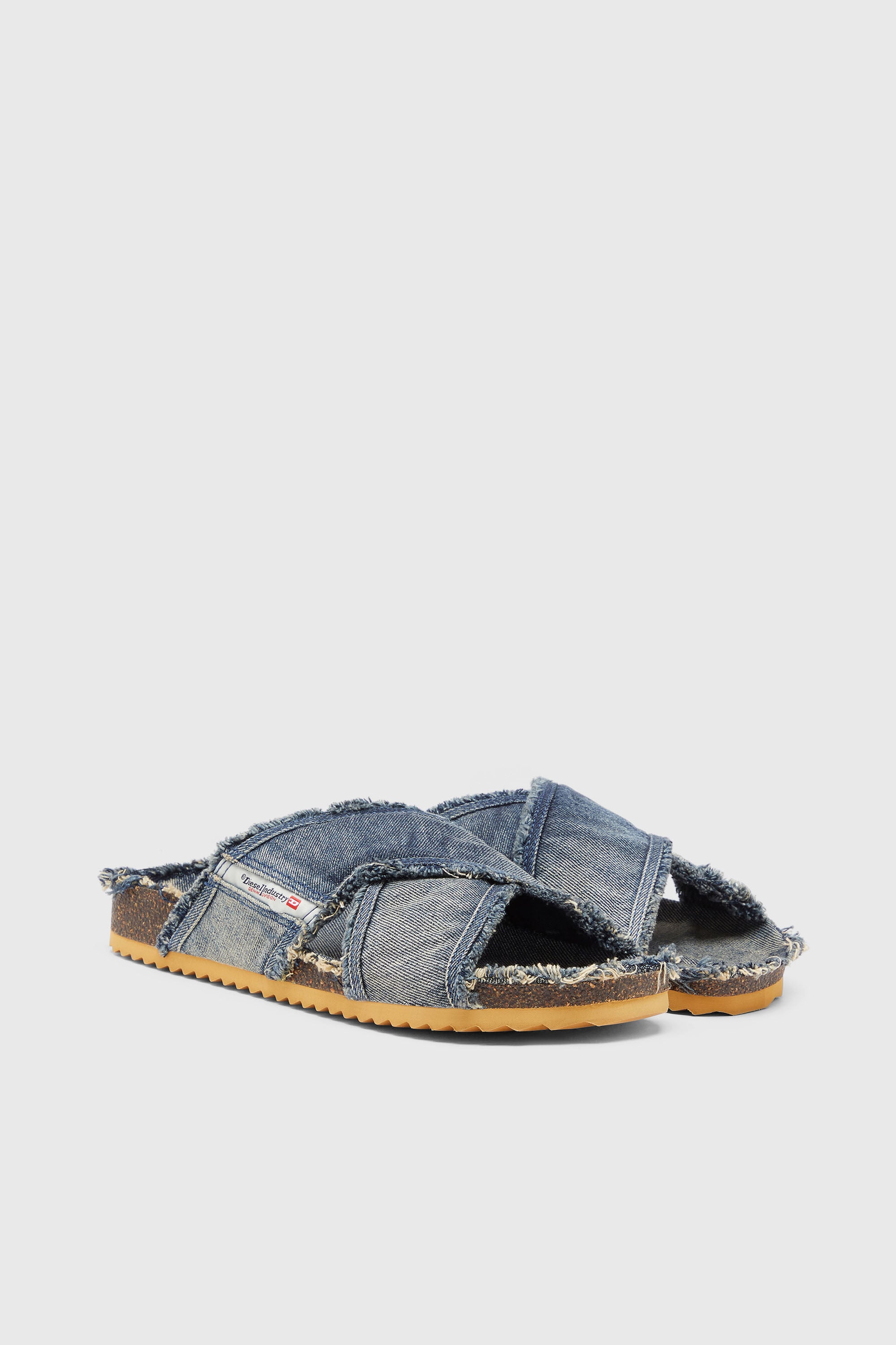 Diesel - D-WOODSTOCK CROSS, Male's フラットサンダル in ミディアムブルー - 2