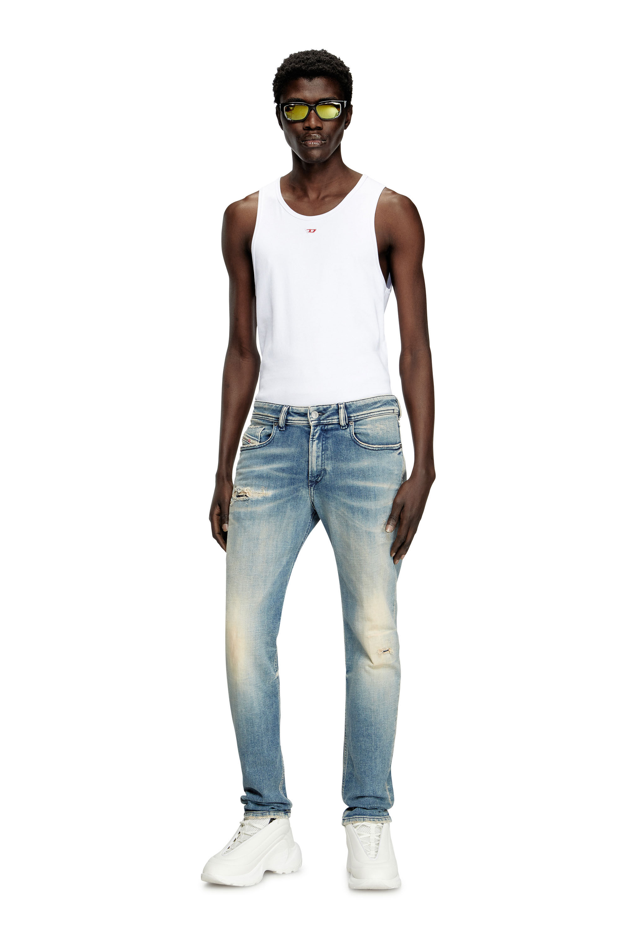 Diesel - Male's Skinny Jeans 1979 Sleenker 09K58, ライトブルー - 1
