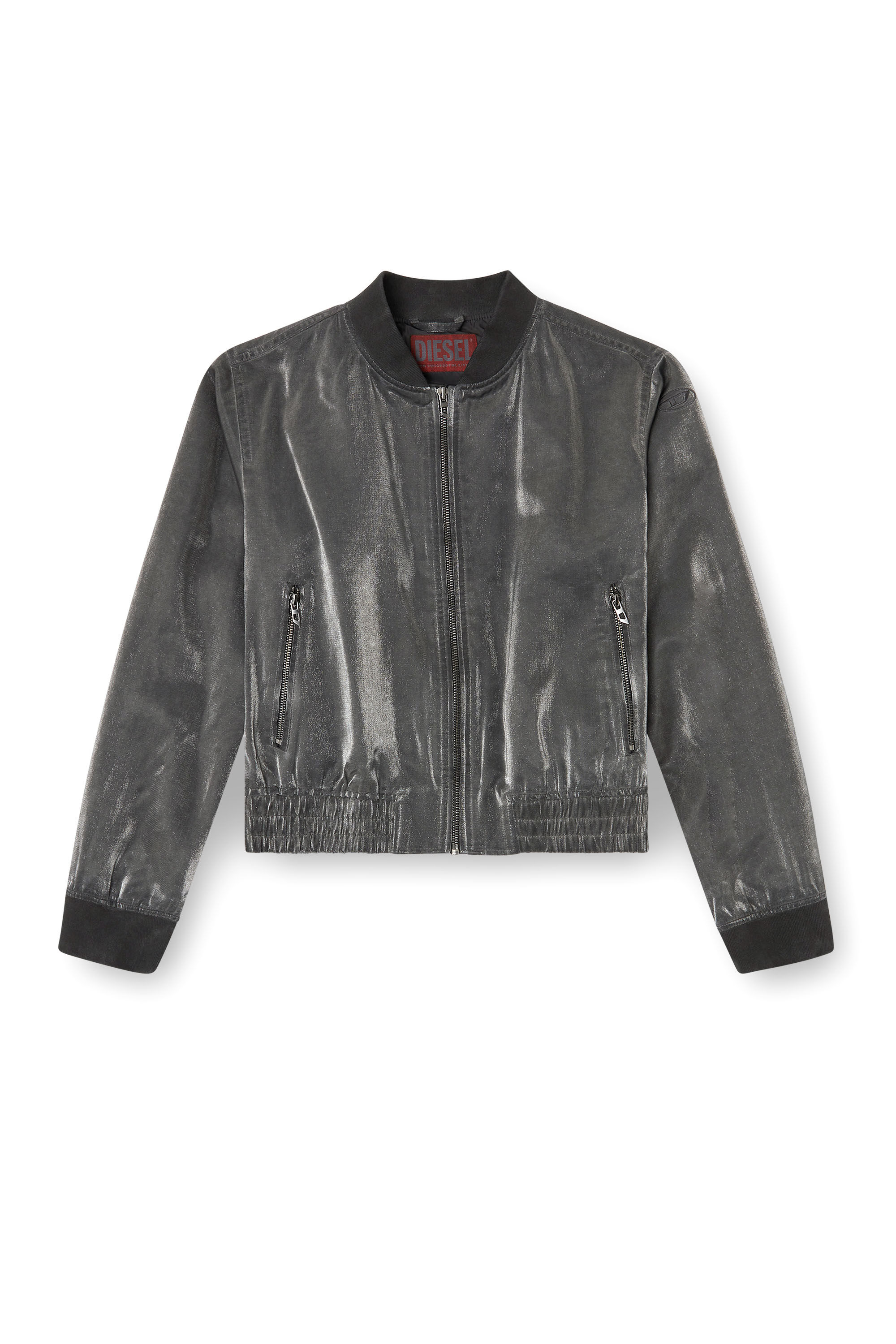 ジャケット・アウター DIESEL archive bomber jacket Women's Bomber jacket in solarised satin | Black | Diesel