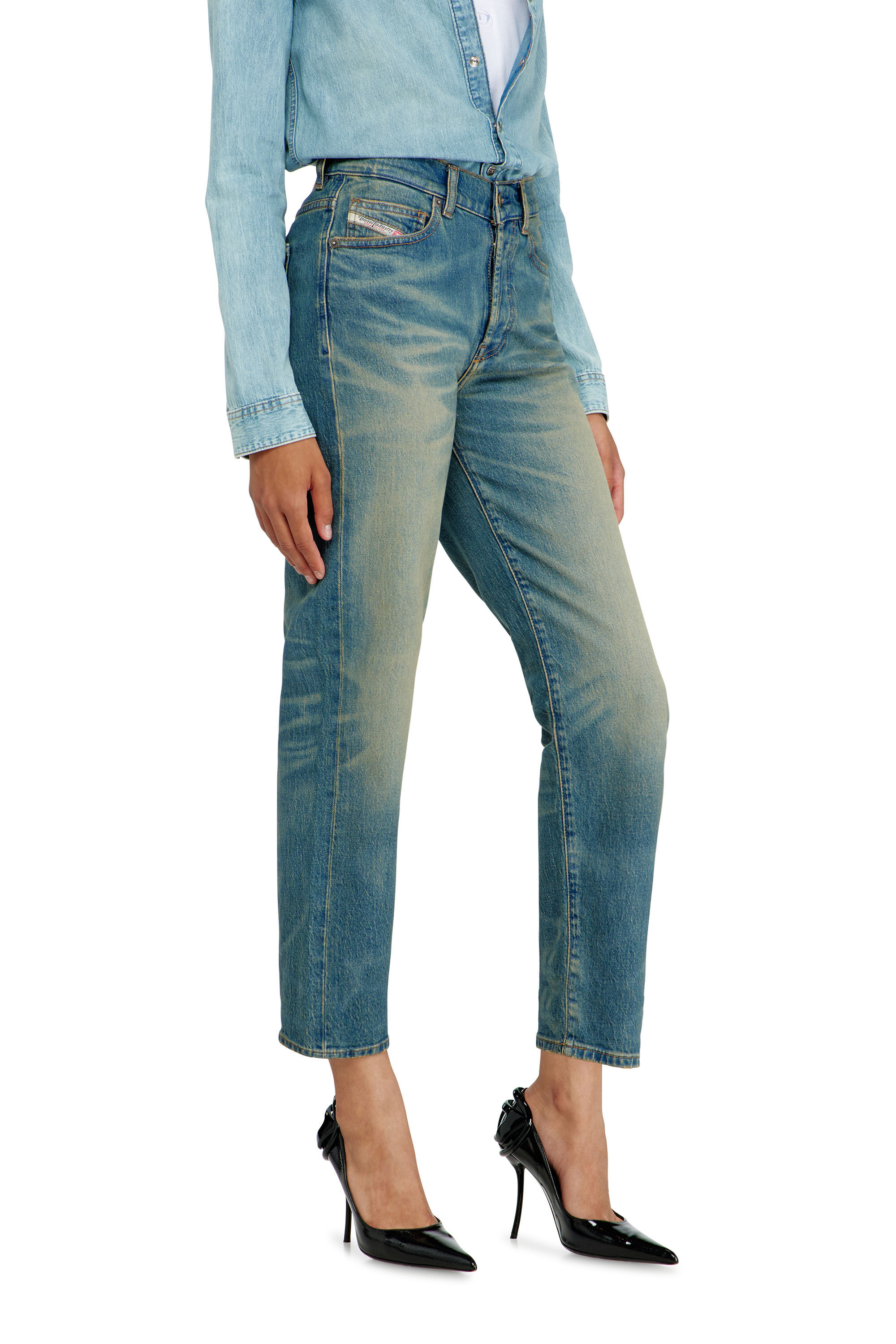 Diesel - Female's Regular Jeans 1981 D-Went 0KBBP, ミディアムブルー - 7