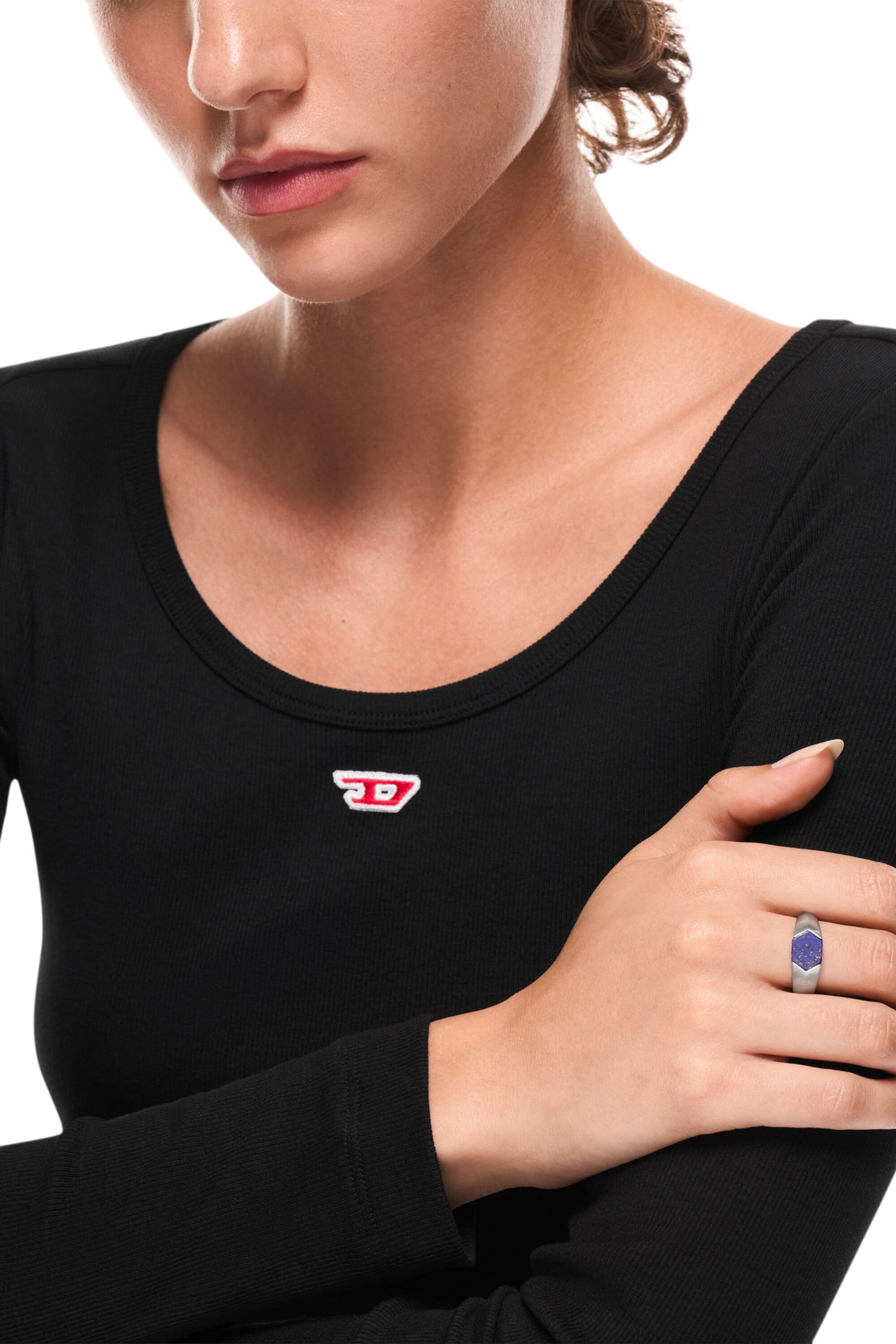 DX1712040 Lapis Signet Ring｜シルバー｜ウィメンズ｜DIESEL