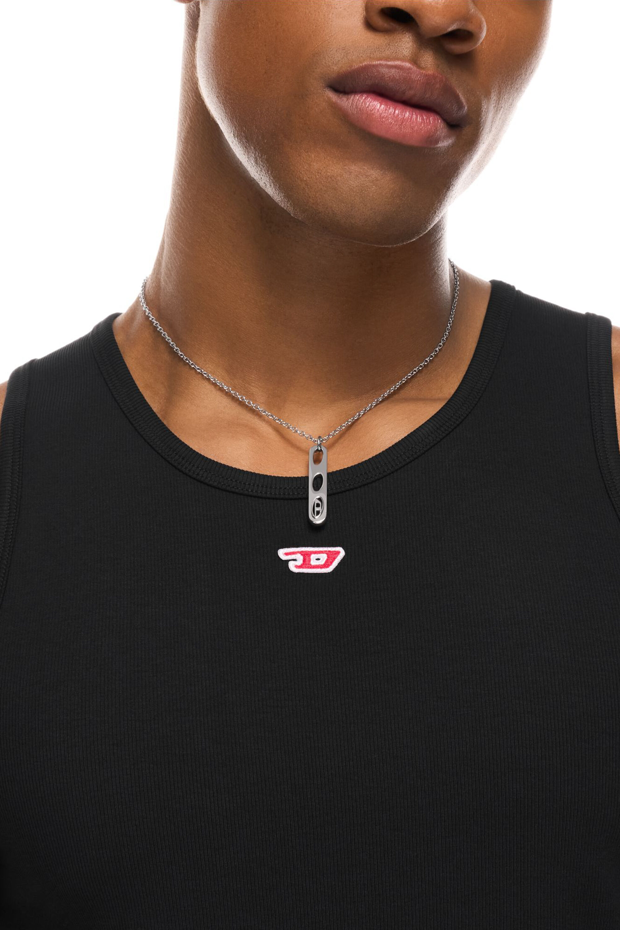 DIESEL シルバー　ネックレス DX166240 JEWELLERY Stainless Steel Pendant Necklace｜シルバー
