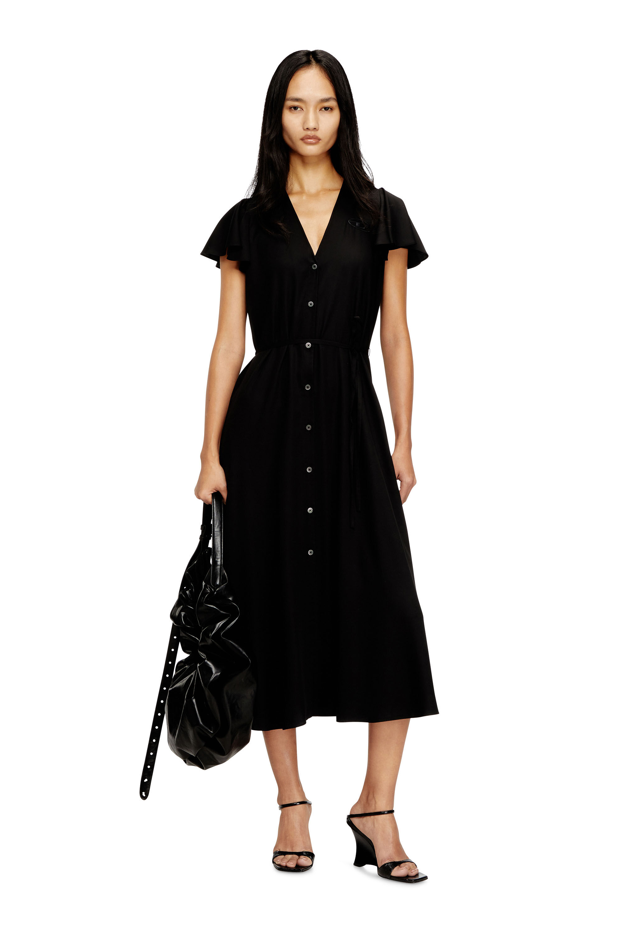 Diesel - D-AIKIRI-LONG, Female's ドレス in ブラック - 1