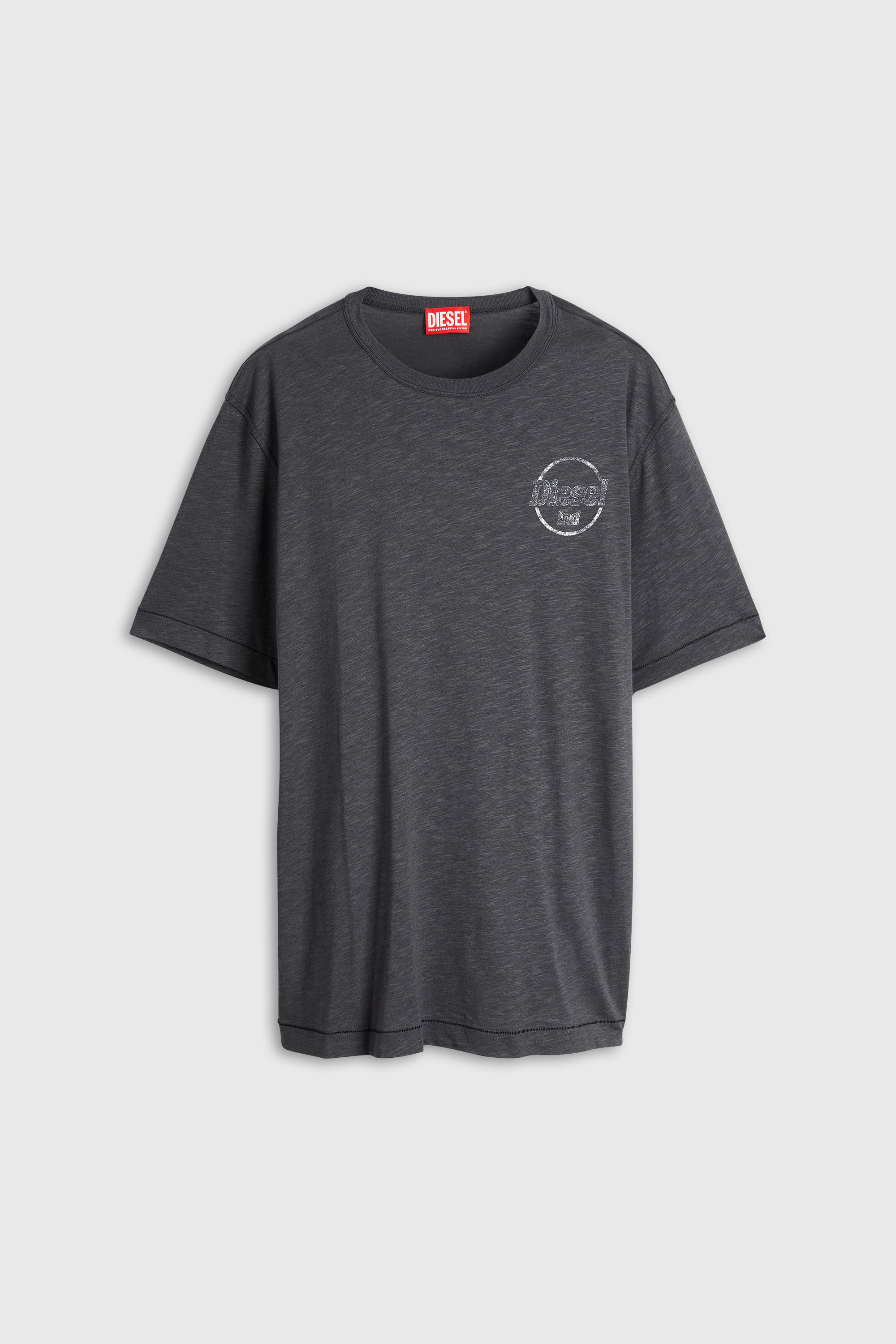 Diesel - T-ADJUST-B11, Male's Tシャツ in ダークグレー - 2