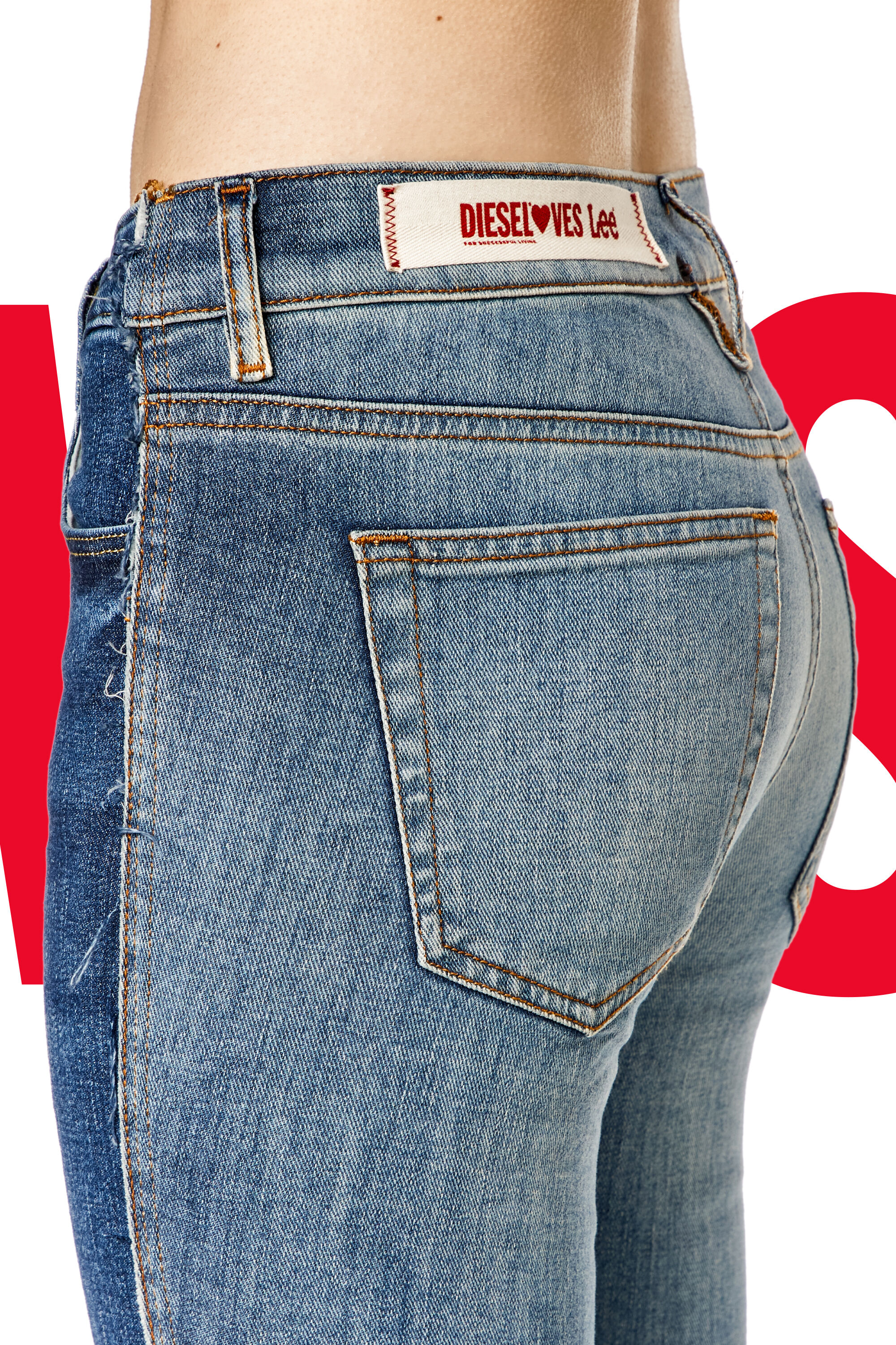 Diesel - Female's Bootcut Jeans Dieseloves 02 09K46, ミディアムブルー - 6