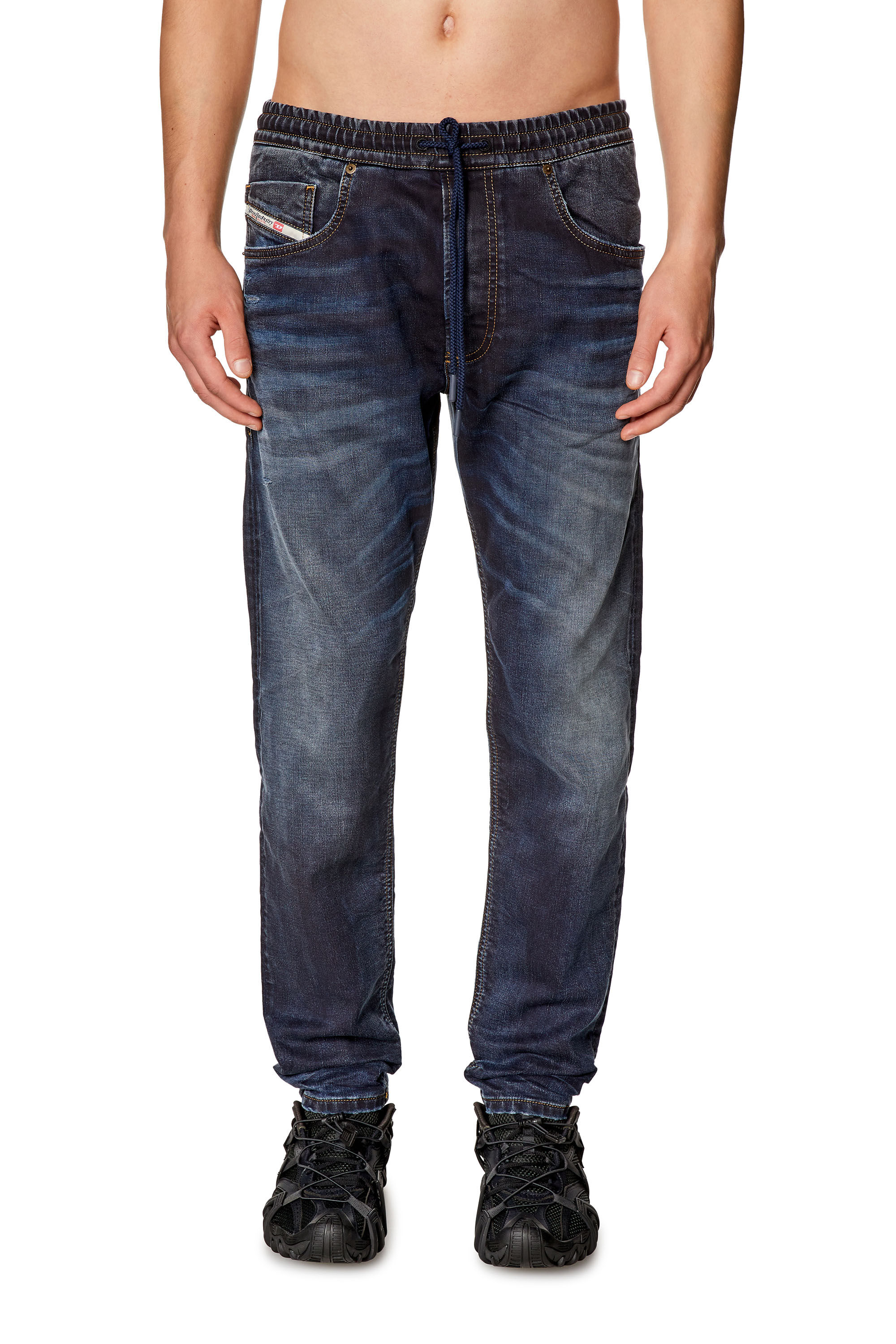 Diesel - Male's Tapered 2030 D-Krooley Joggjeans® 09I18, ダークブルー - 3