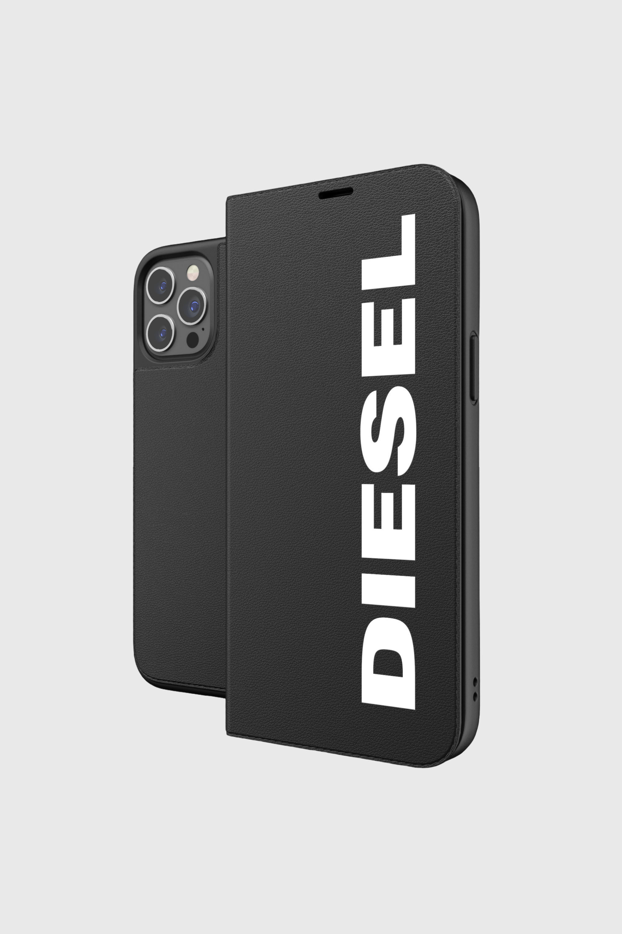 Diesel - 42487 BOOKLET CASE BOOKLET CASE, Unisex's iPhone 12 Pro Max　ケース in ブラック - 1