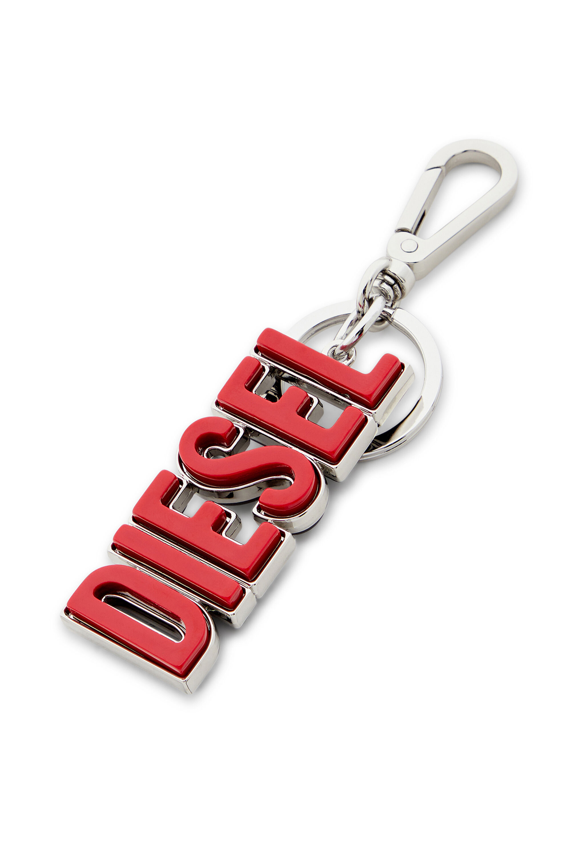 Diesel - DSL 3D KEY RING, Male's Metal and resin DIESEL keyring in ブラック/レッド - 2