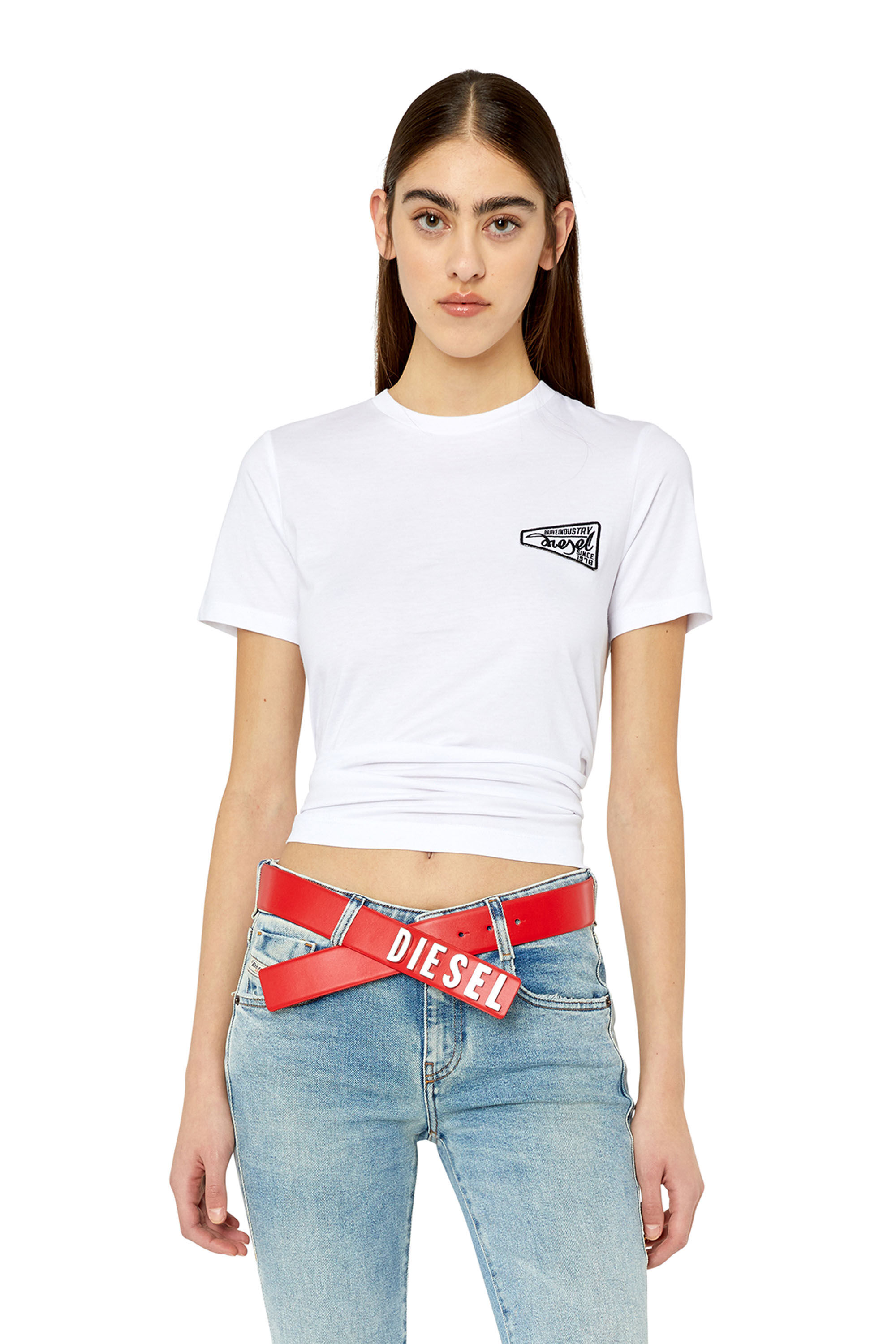 Diesel - T-REG-G8, Female's 半袖 Tシャツ ロゴ in ホワイト - 3