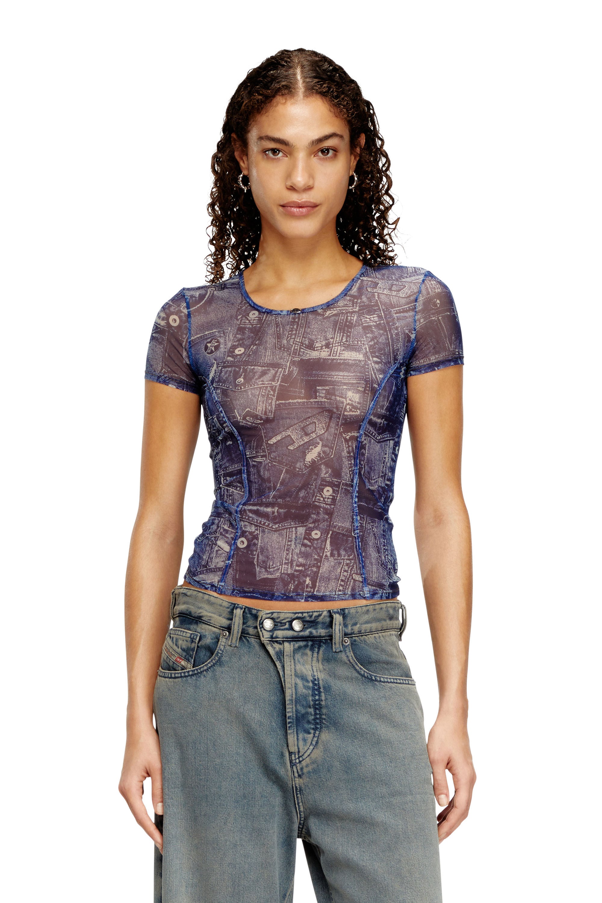 KASIA-DNM Tシャツ｜ブルー｜ウィメンズ｜DIESEL