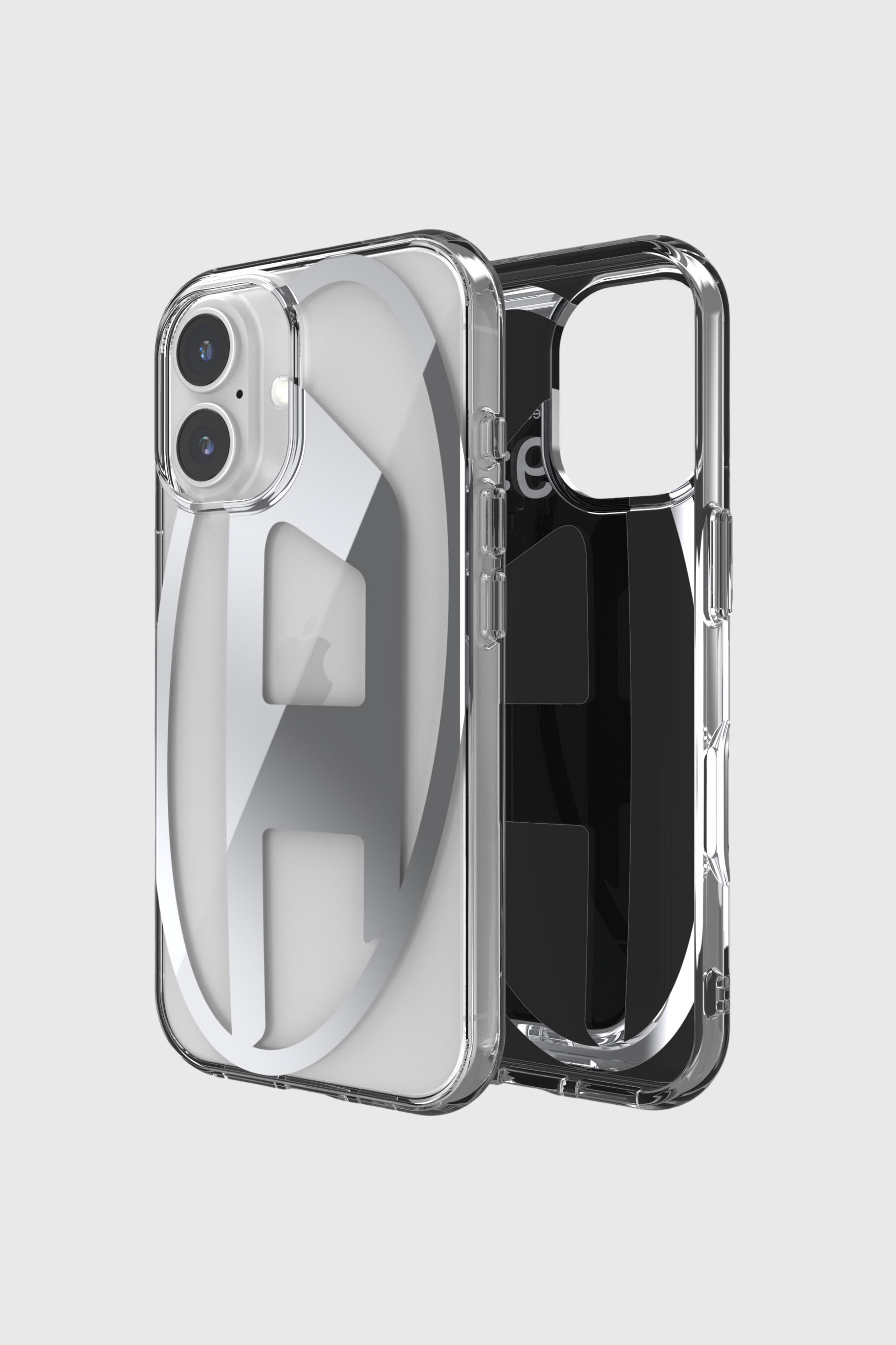 Diesel - 60139 AOP CASE, Unisex's Oval D Mirror Case for iP 16 in シルバー - 1