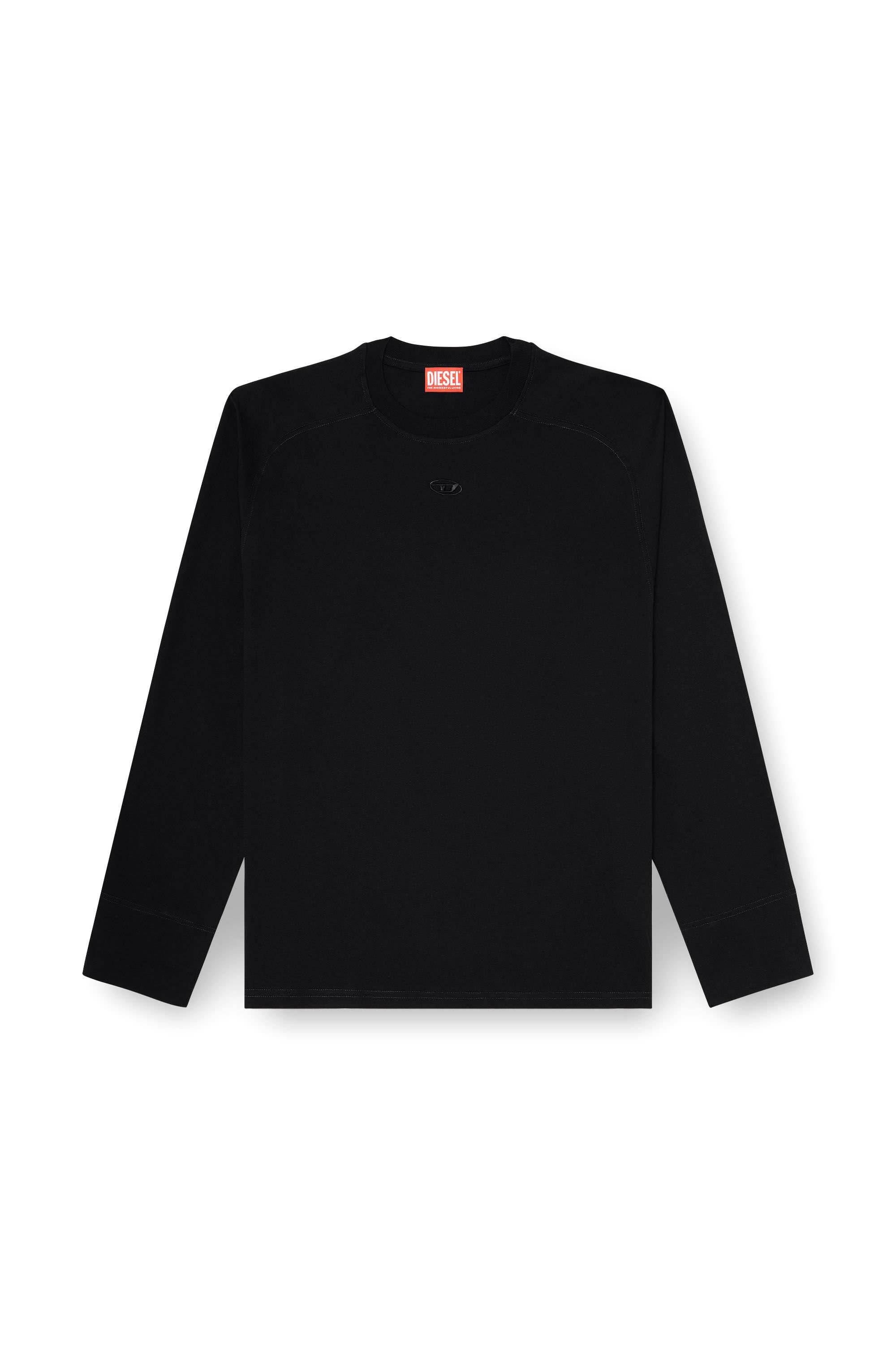 Diesel - T-KRISTIAN, Male's T-shirt with biker detail cuff in null - 2