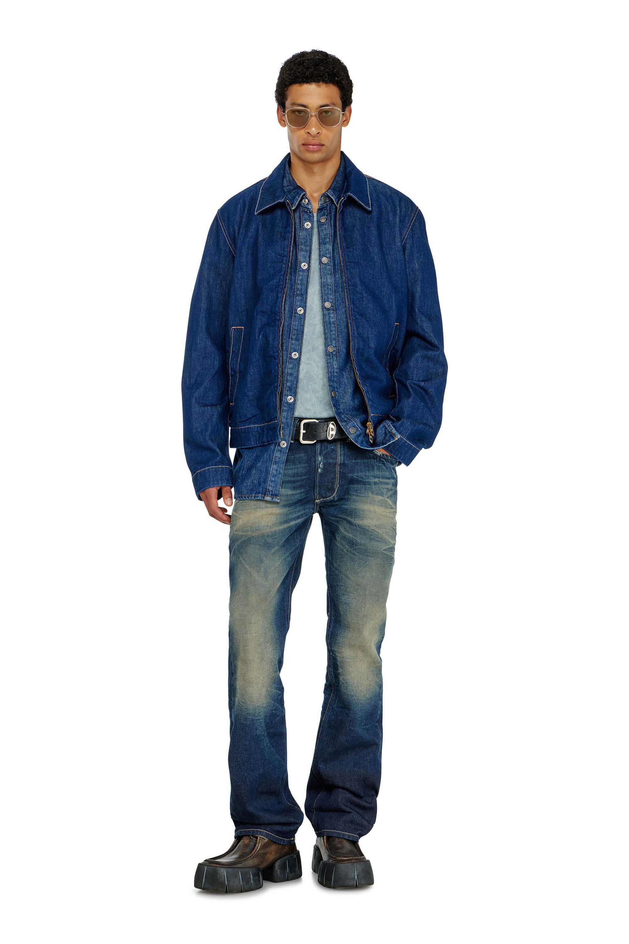 Diesel - Male's Regular Jeans 1985 Larkee 007EH, ダークブルー - 1