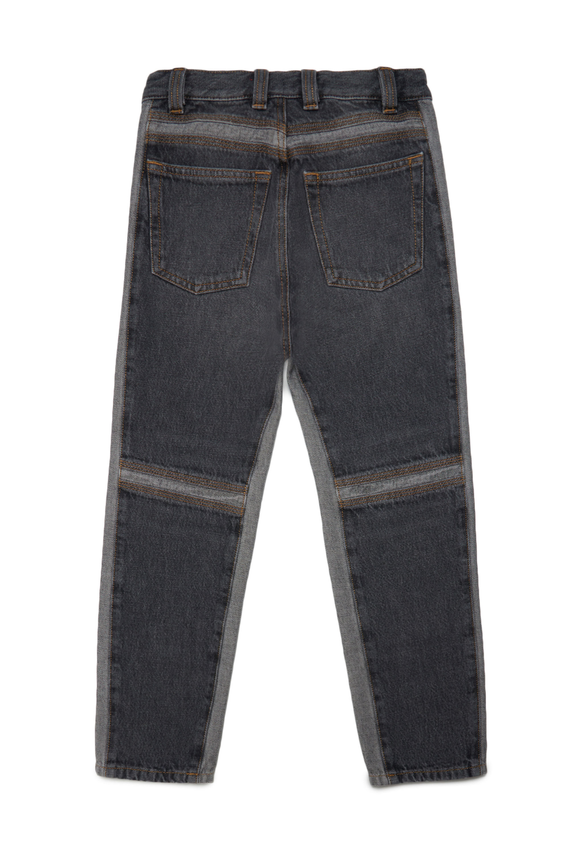 Diesel - D-MAND-FS-J, Male's キッズ　レギュラーフィットストレートデニム　パッチワーク in ブラック - 2