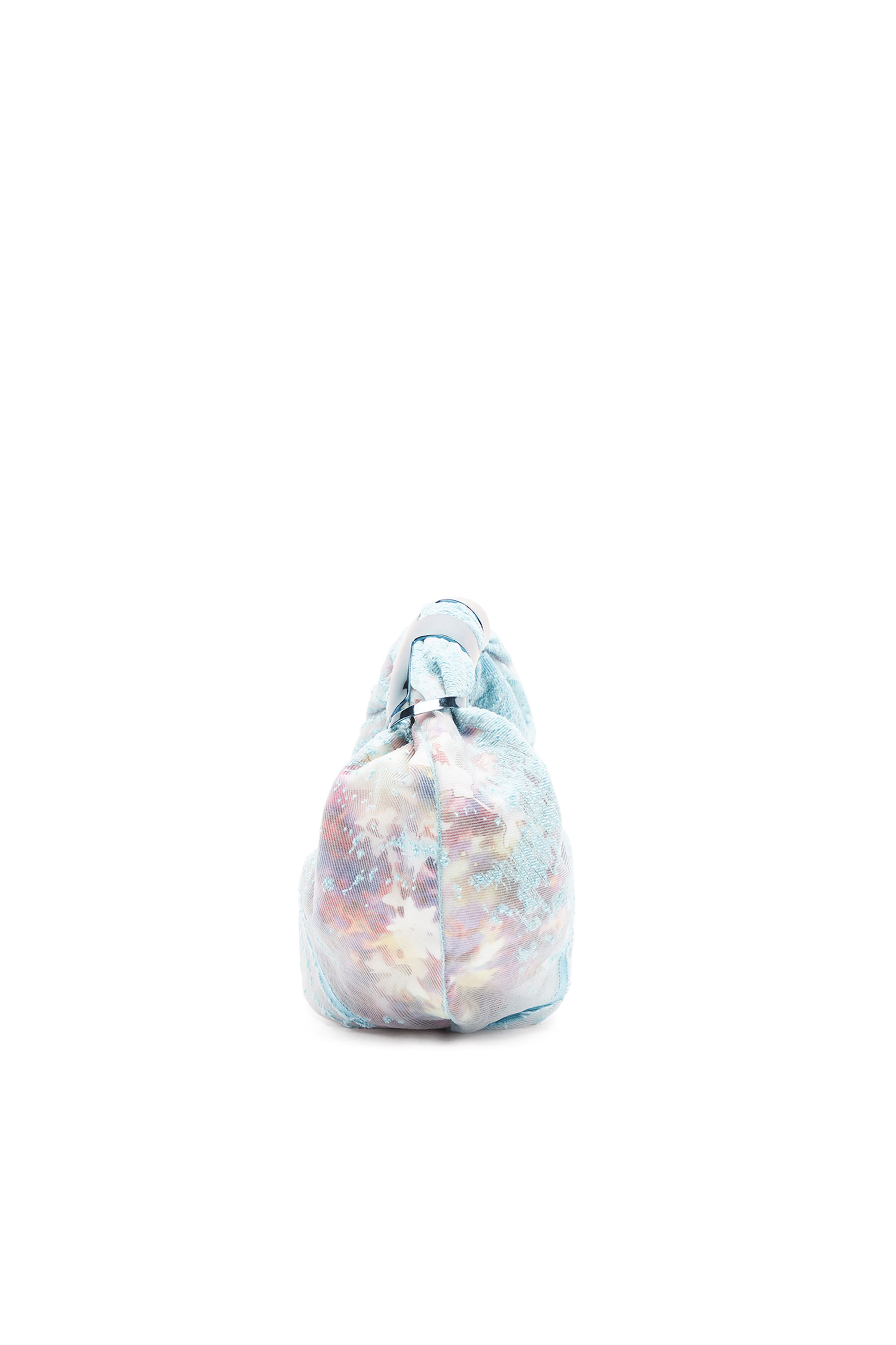 Diesel - GRAB-D HOBO S, Female's Grab-D S-Hobo bag in flower devoré denim in ライトブルー - 4