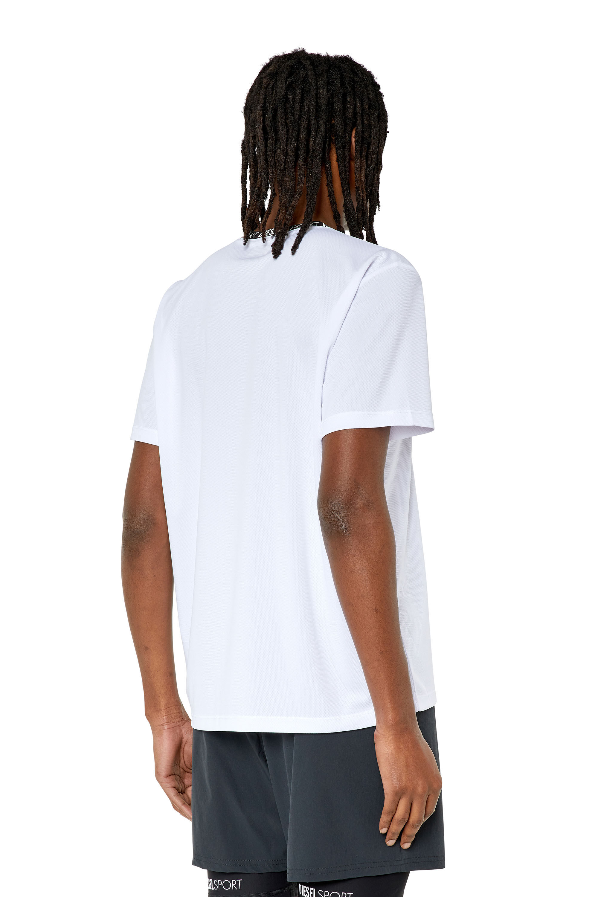 Diesel - AMTEE-ALIX-WT34, Male's トレーニング Tシャツ DIESEL SPORT in ホワイト - 5