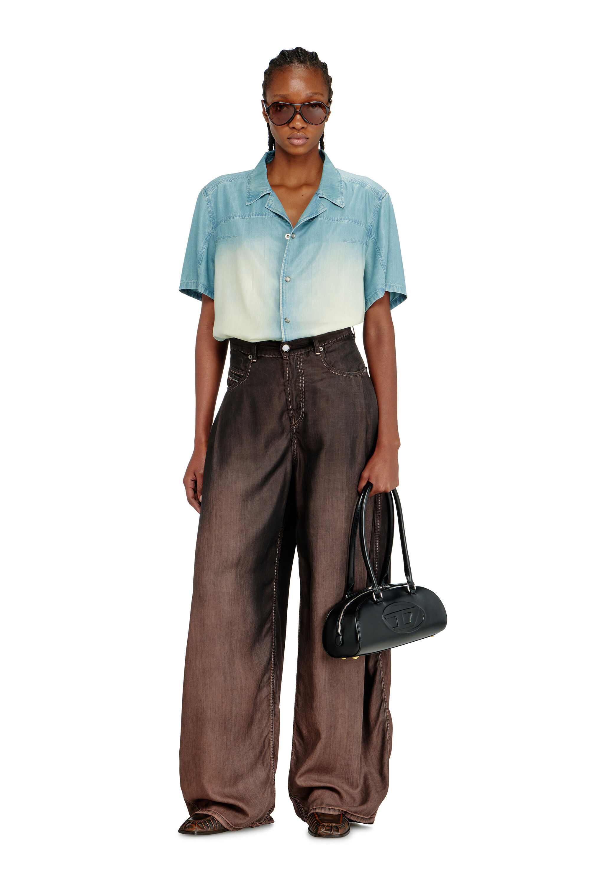 Diesel - Female's Relaxed Jeans 1987 D-Khelz 068YF, ブラック/ブラウン - 1