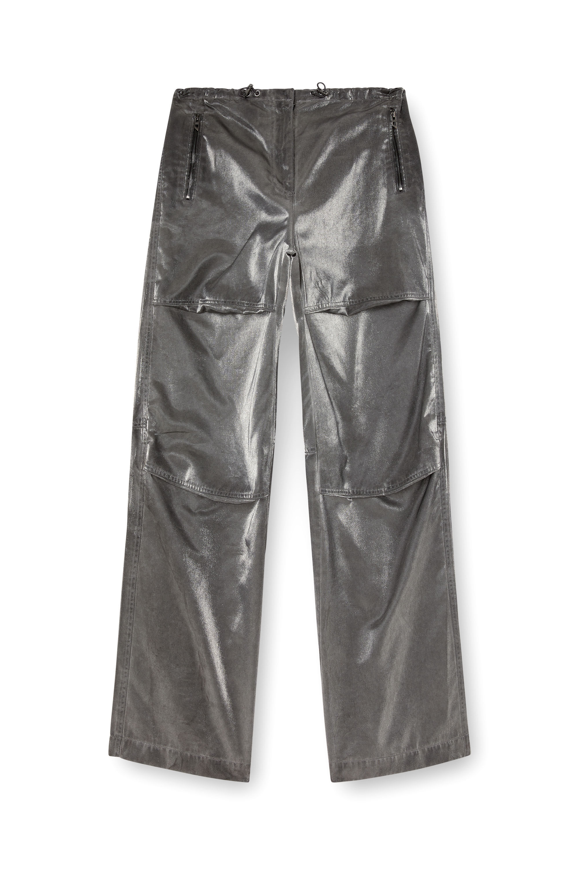 Diesel - P-RODIGE, Female's Satin cargo pants in グレー - 2