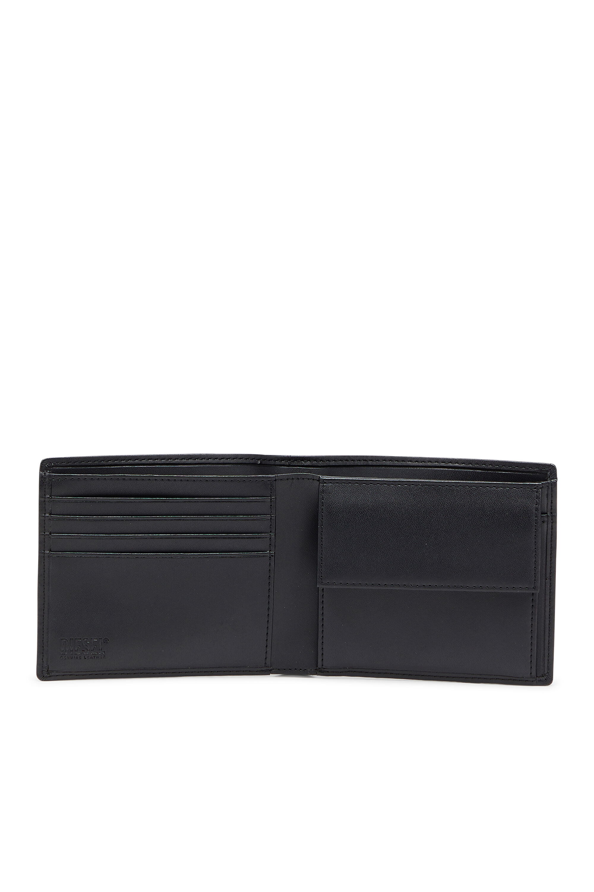 Diesel - D-LOGO 2.0 BI FOLD COIN S, Male's 二つ折りウォレット in ブラック - 3