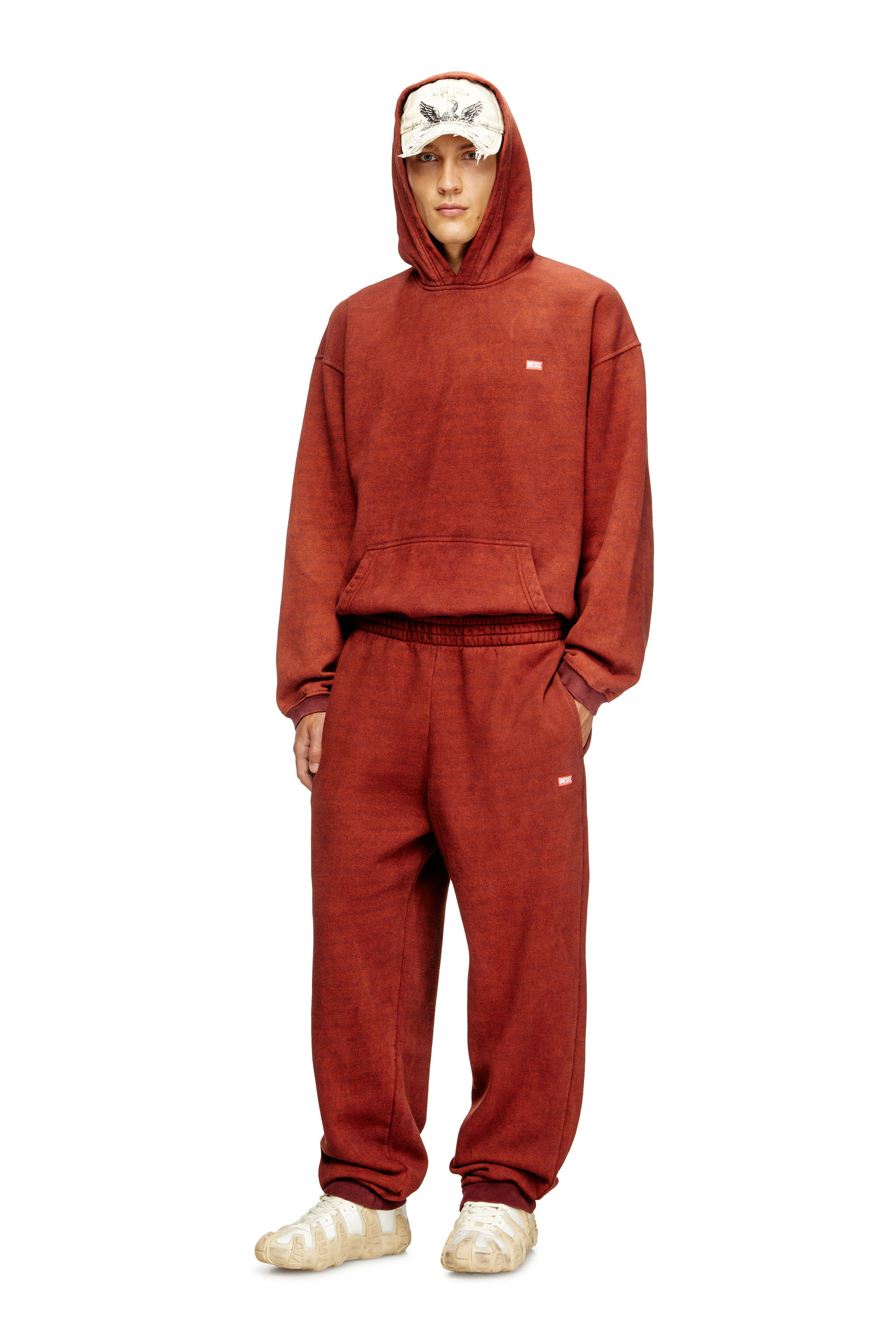Diesel - P-MARKY-CUFF, Male's スウェットパンツ in レッド - 3