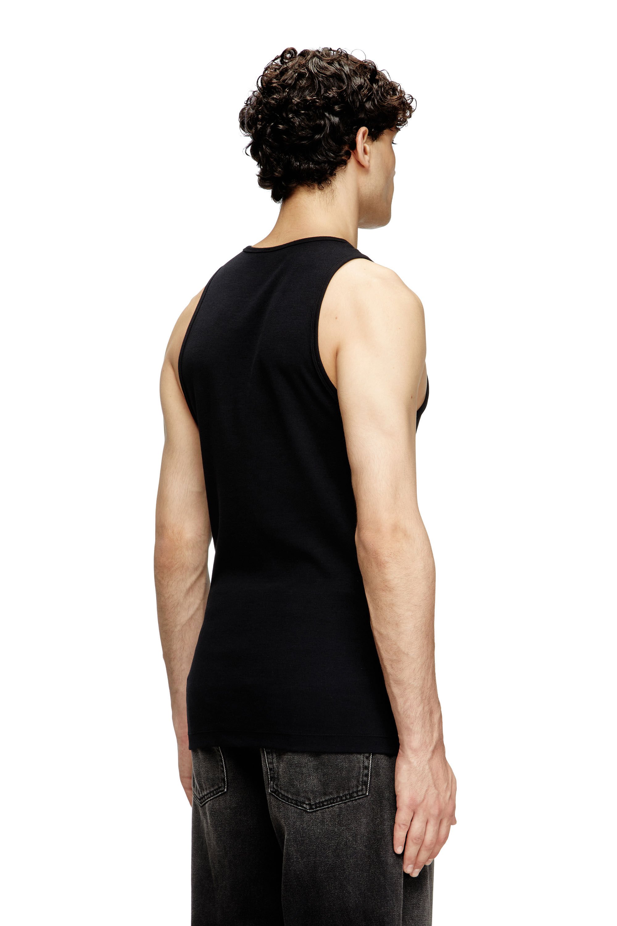 Diesel - T-LIFTY-D, Male's Tank top with mini D logo patch in ブラック - 4