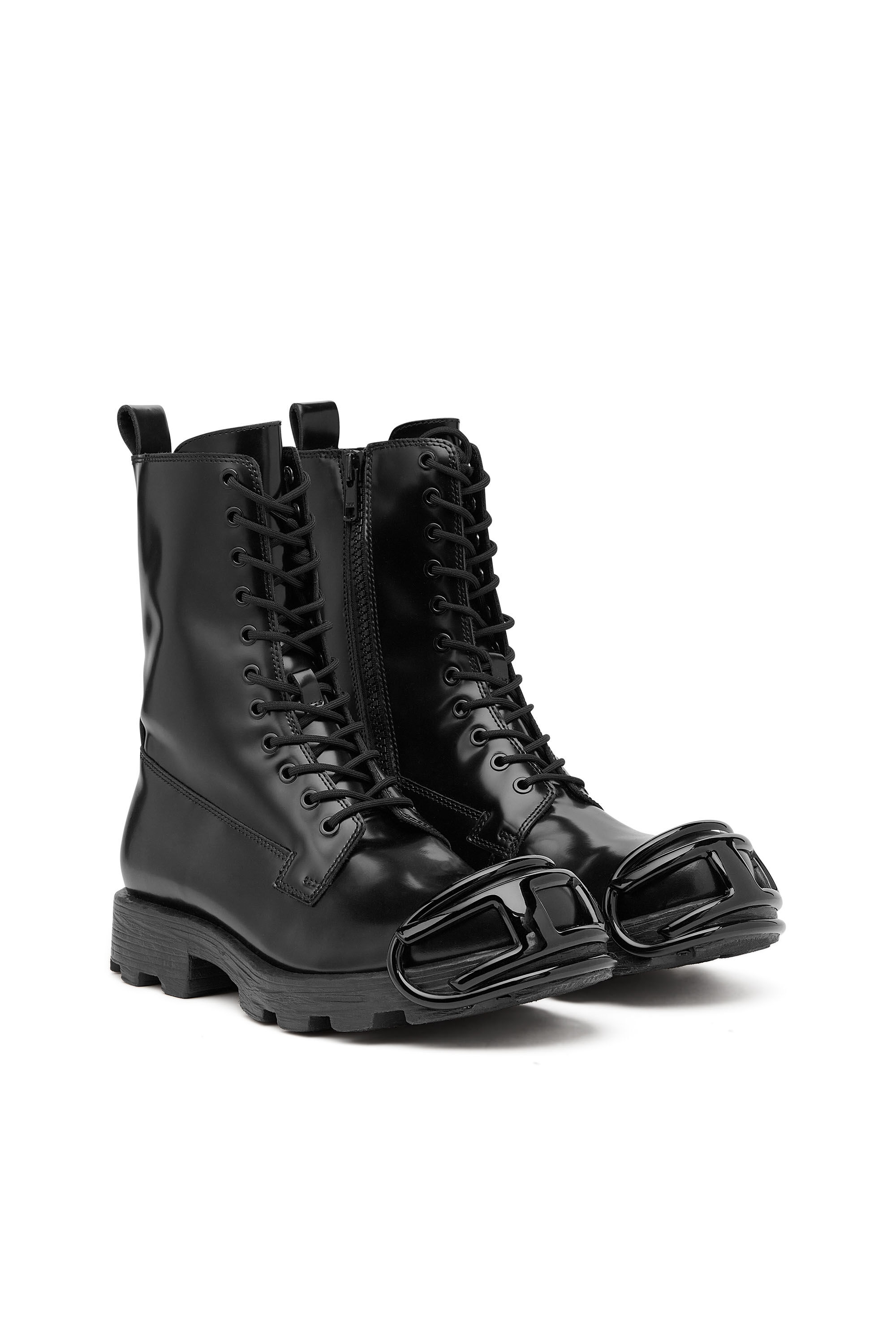 Diesel - D-HAMMER BT D, Male's カウレザーワークブーツ in ブラック - 3