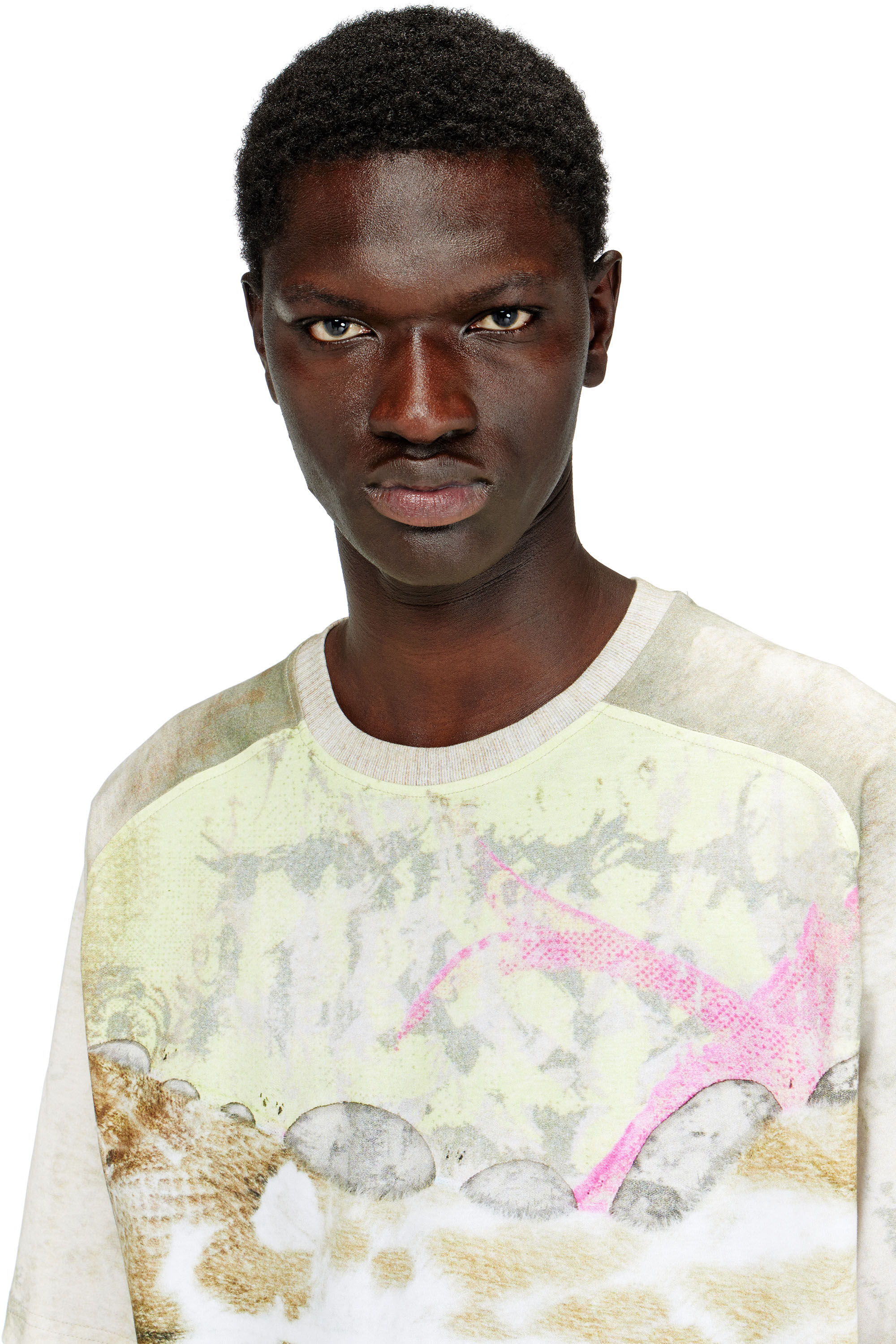 Diesel - T-CLINT, Male's T-shirt with animal print in グレー - 4