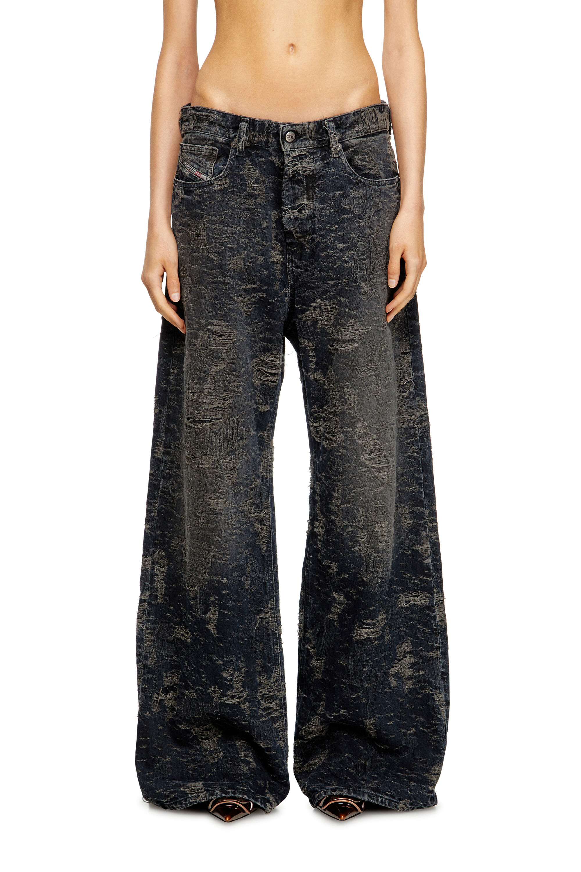 Diesel - Female's Relaxed Jeans 1996 D-Sire 007BV, ダークブルー - 3