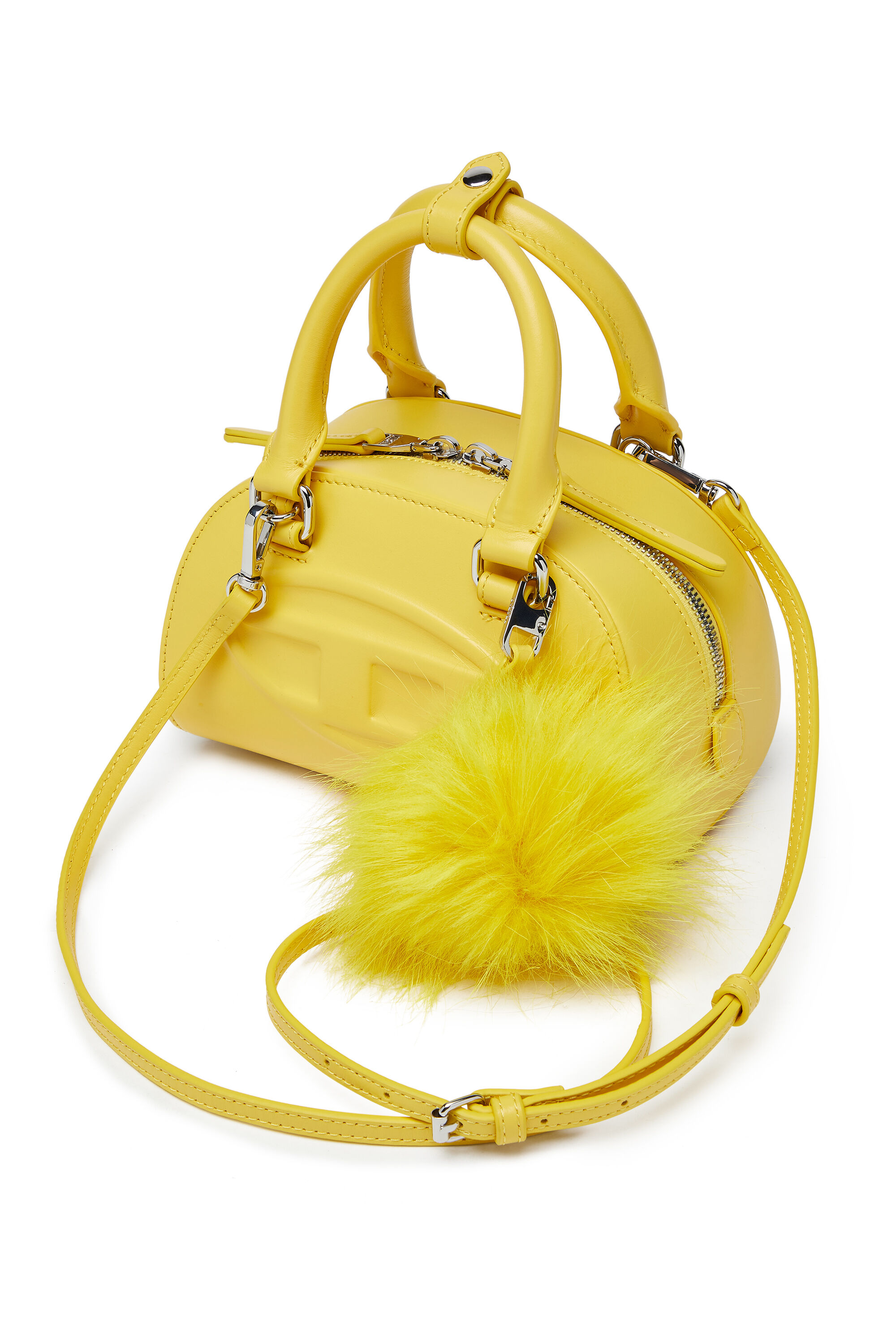 Diesel - 1DR DOME CROSSBODY, Female's 1DR Dome-Small bowling bag in nappa leather in イエロー - 6