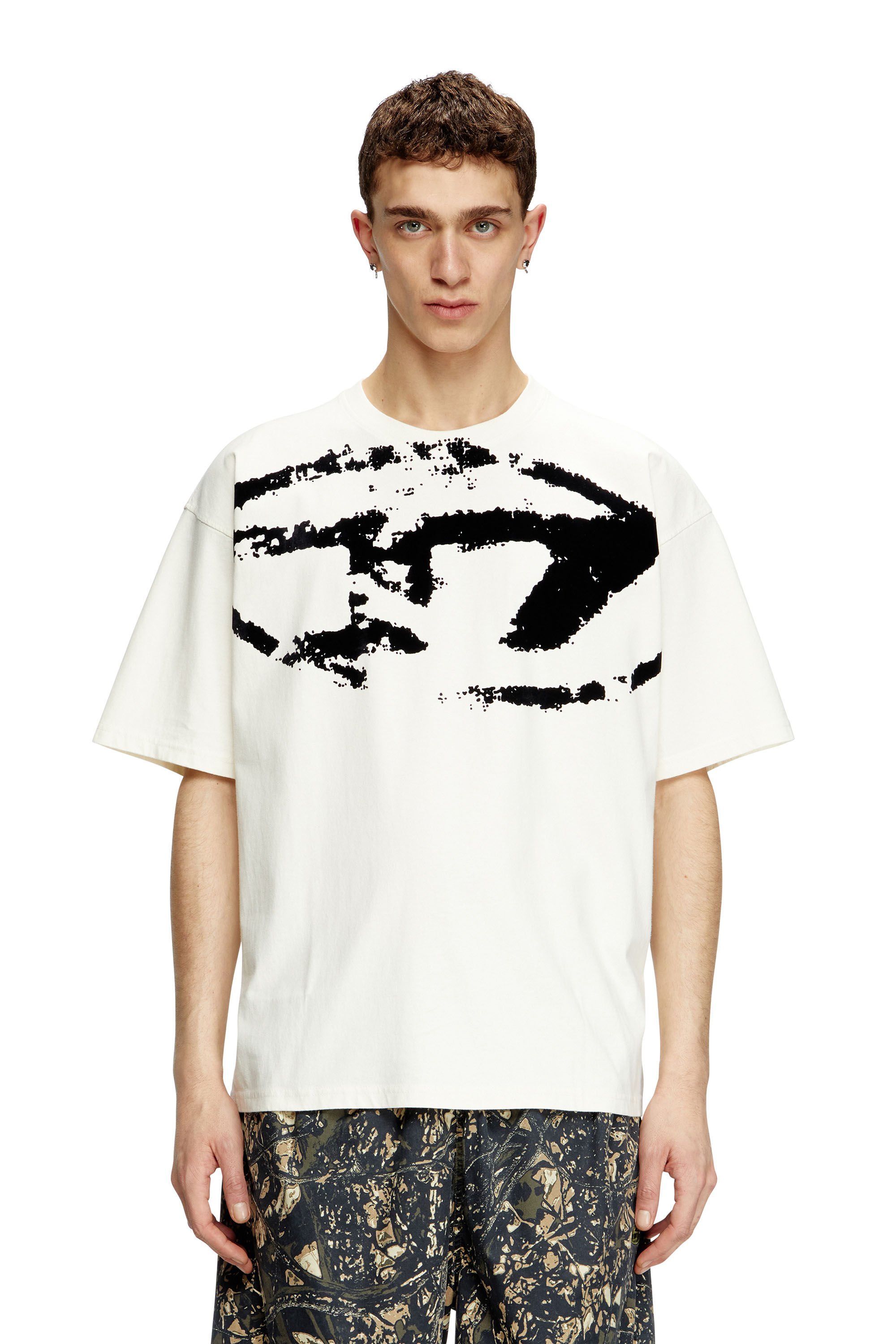 Diesel - T-BOXT-N14, Male's Tシャツ in ホワイト/ブラック - 3