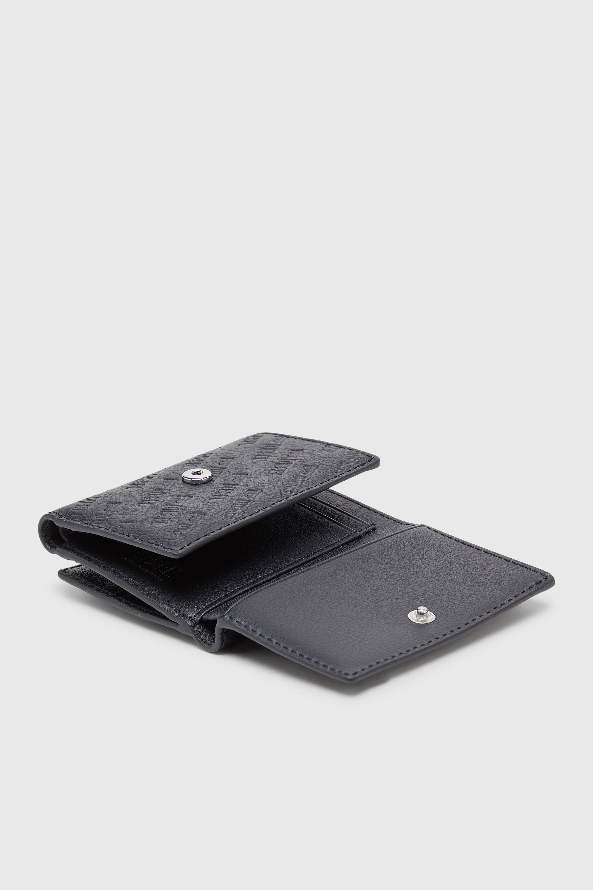 Diesel - MONOGRAM TRI-FOLD COIN S 3D, Male's 三つ折りウォレット in ブラック - 4