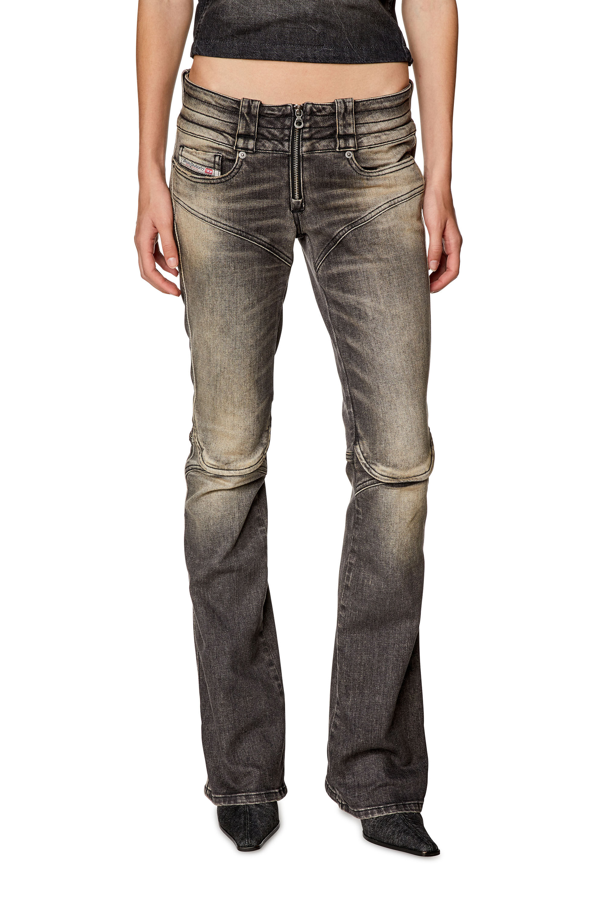 Diesel - Bootcut and Flare Jeans Belthy 0JGAL, ブラック/ダークグレー - Image 3