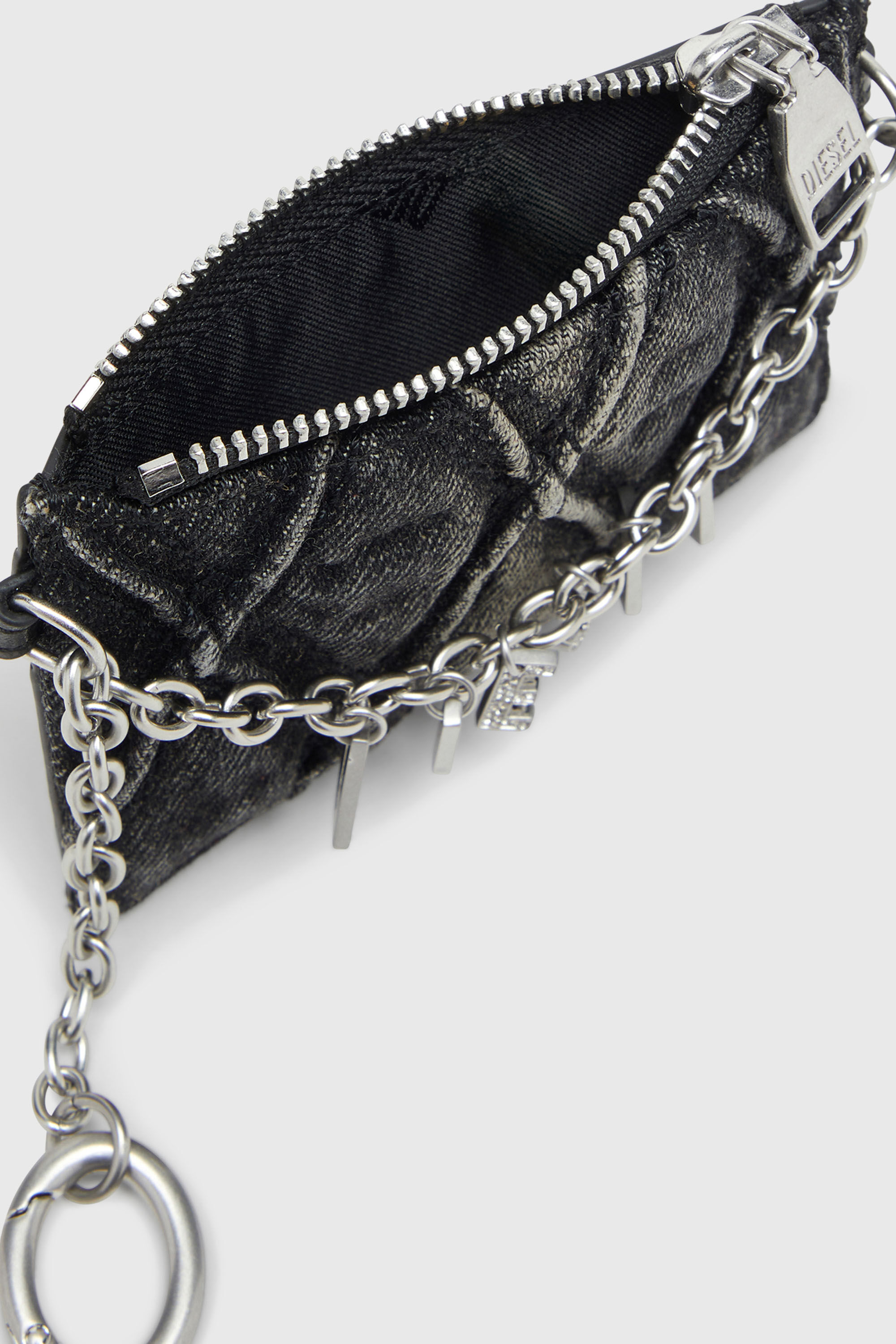 Diesel - CARD HOLDER WITH CHAIN, Female's カードホルダー in ダークグレー - 3