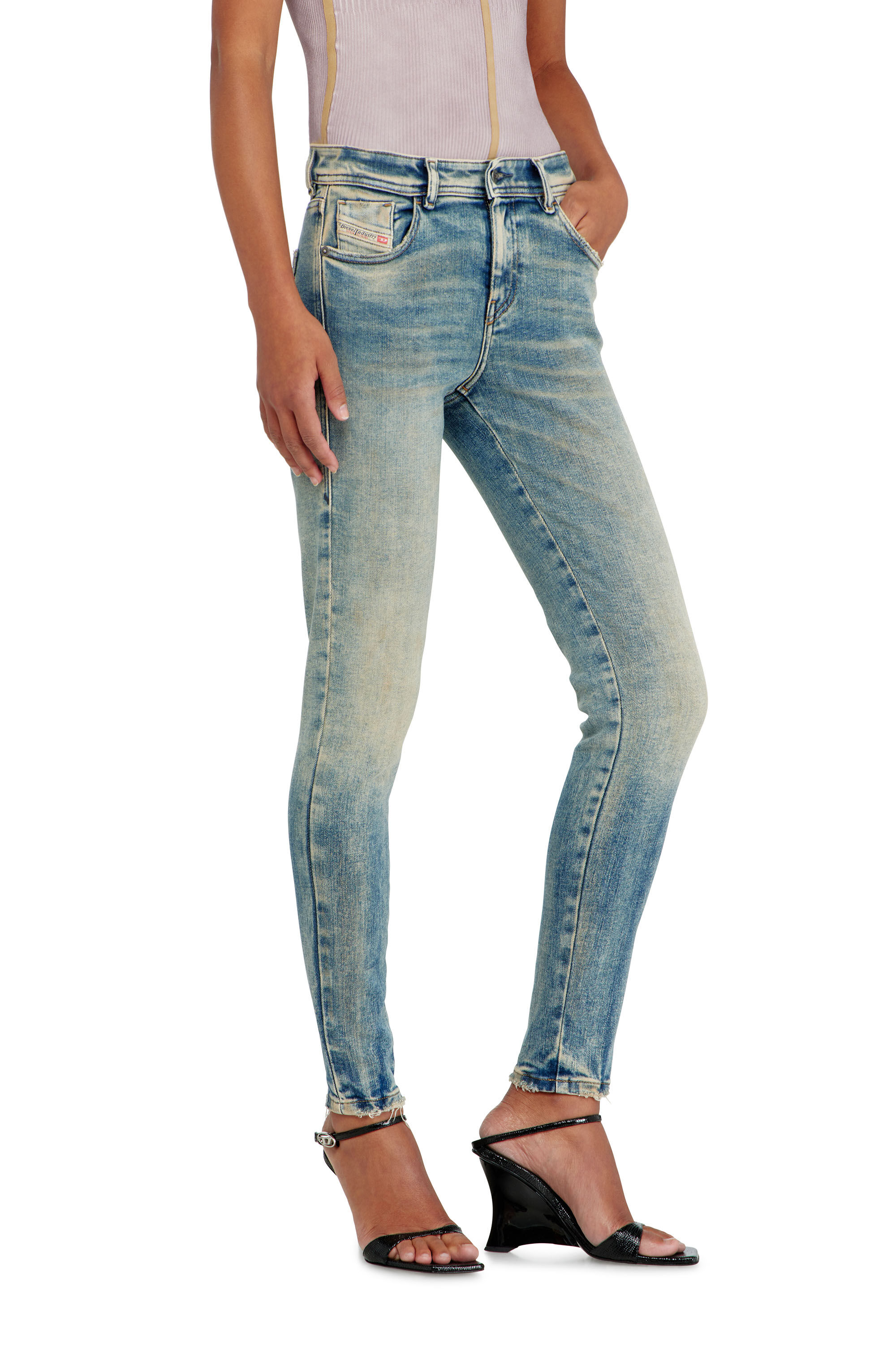 Diesel - Female's Skinny Jeans 2017 Slandy 09P73, ミディアムブルー - 7