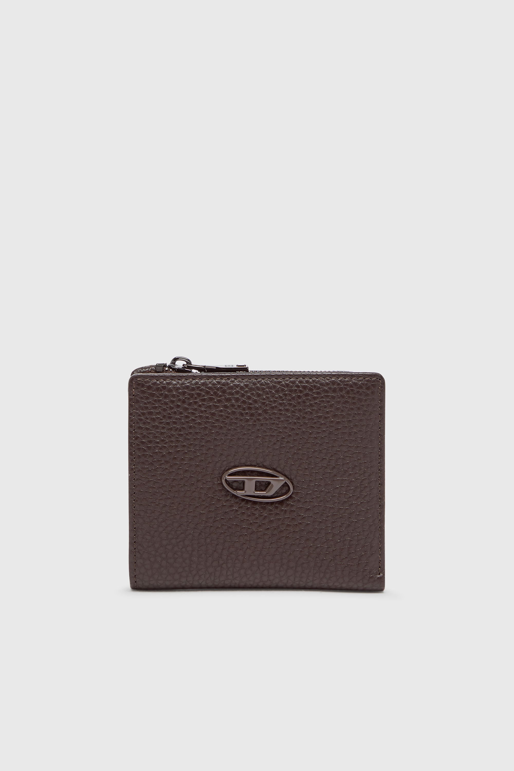 Diesel - HISSU EVO BI FOLD ZIP L, Male's 二つ折りウォレット in ブラウン - 1