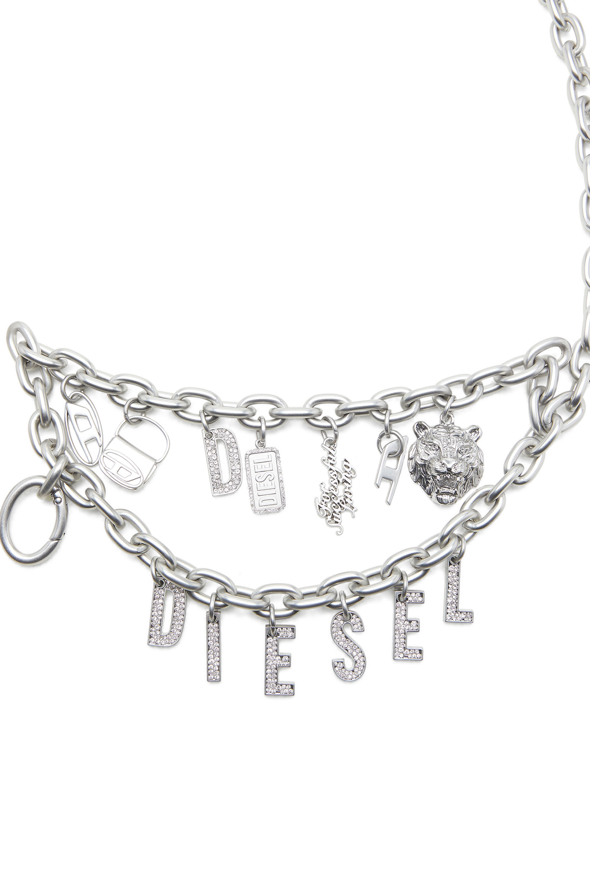 DIESEL（ディーゼル）の「レディース メタル チェーンベルト