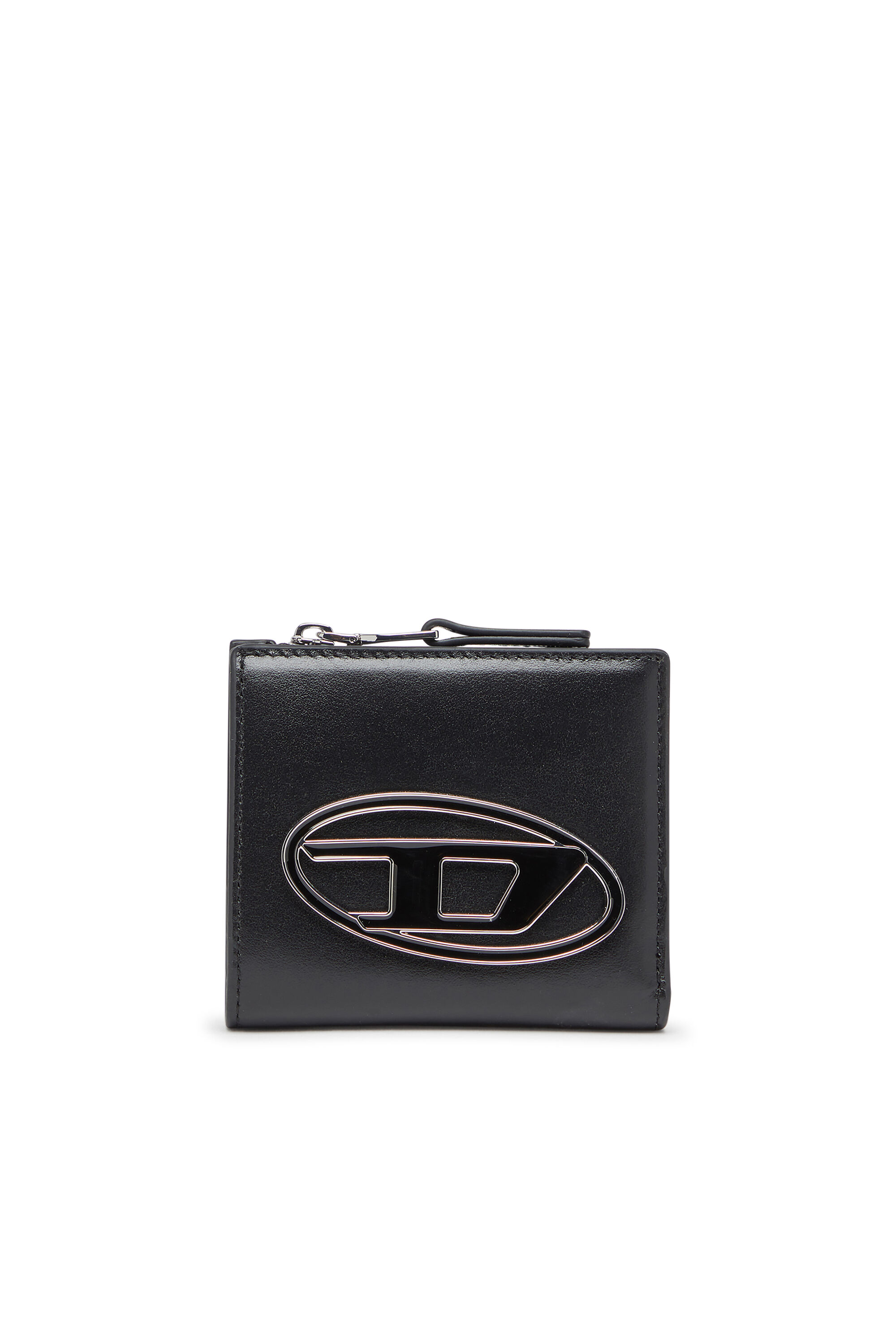国内直営【DIESEL】1dr bi fold zip l 二つ折りウォレット 1DR BI FOLD ZIP L Bi-fold wallet in leather｜ブラック