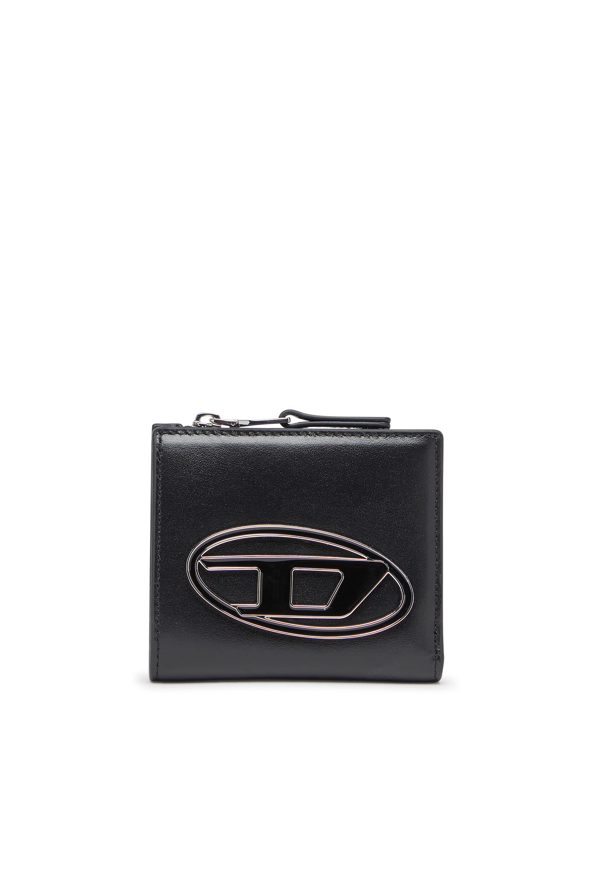 Diesel - 1DR BI FOLD ZIP L, Female's Bi-fold wallet in leather in ブラック - 1