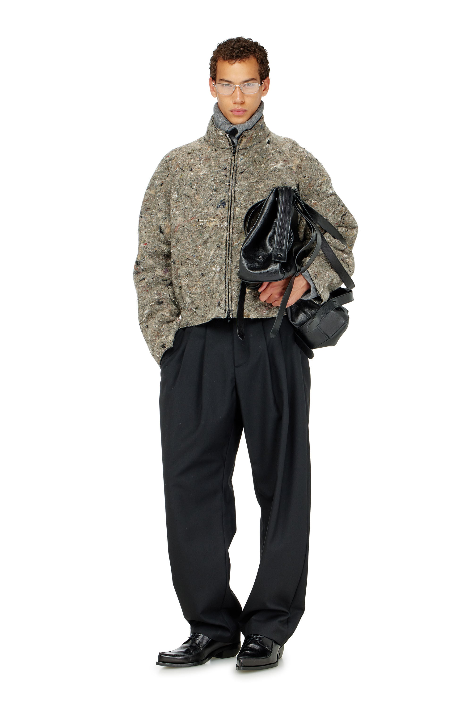 Diesel - J-DISTEM, Male's Upcycled felted jacket in null - 1