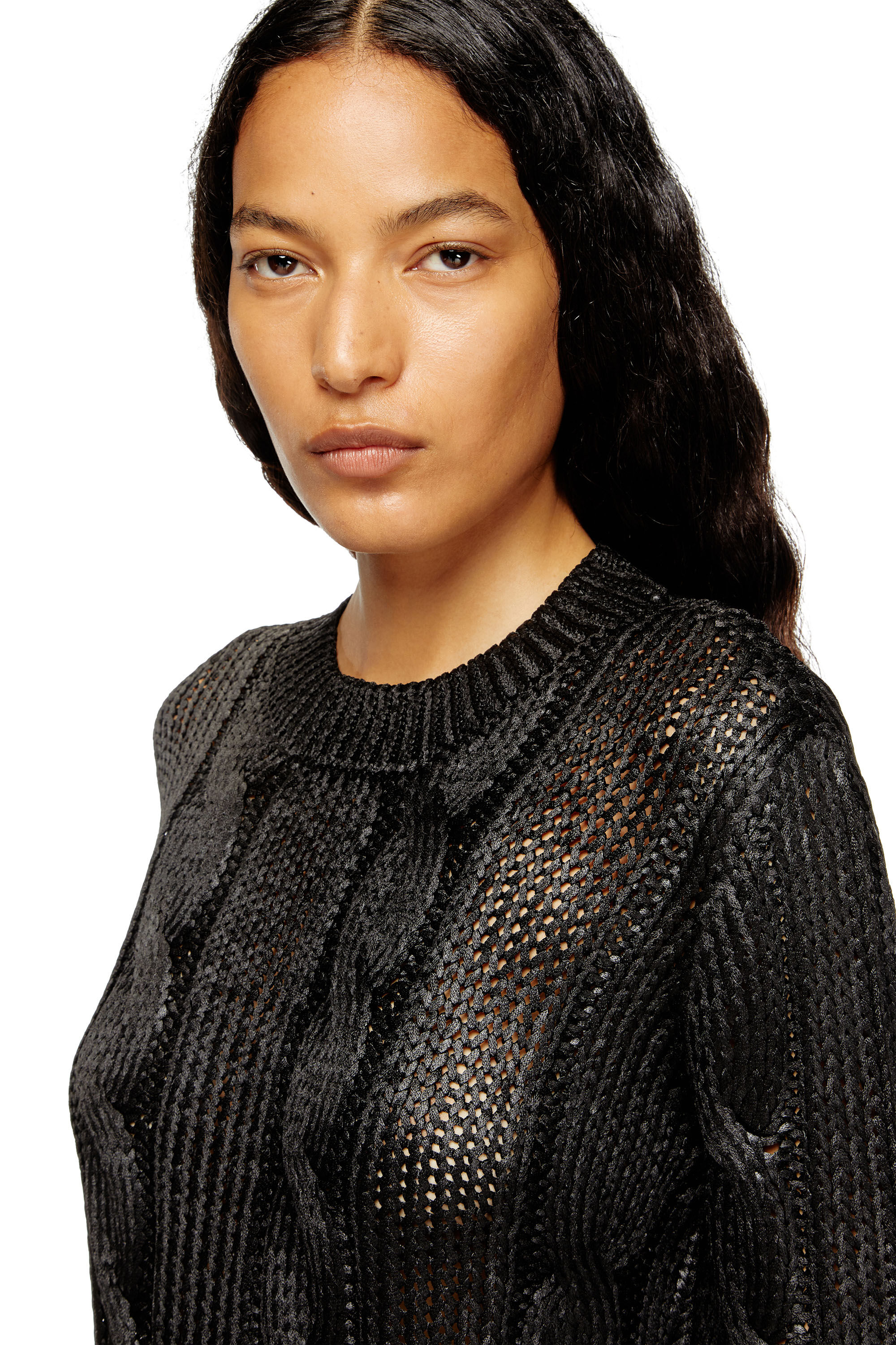 Diesel - M-MICCHA, Female's プルオーバーニット in ブラック - 4