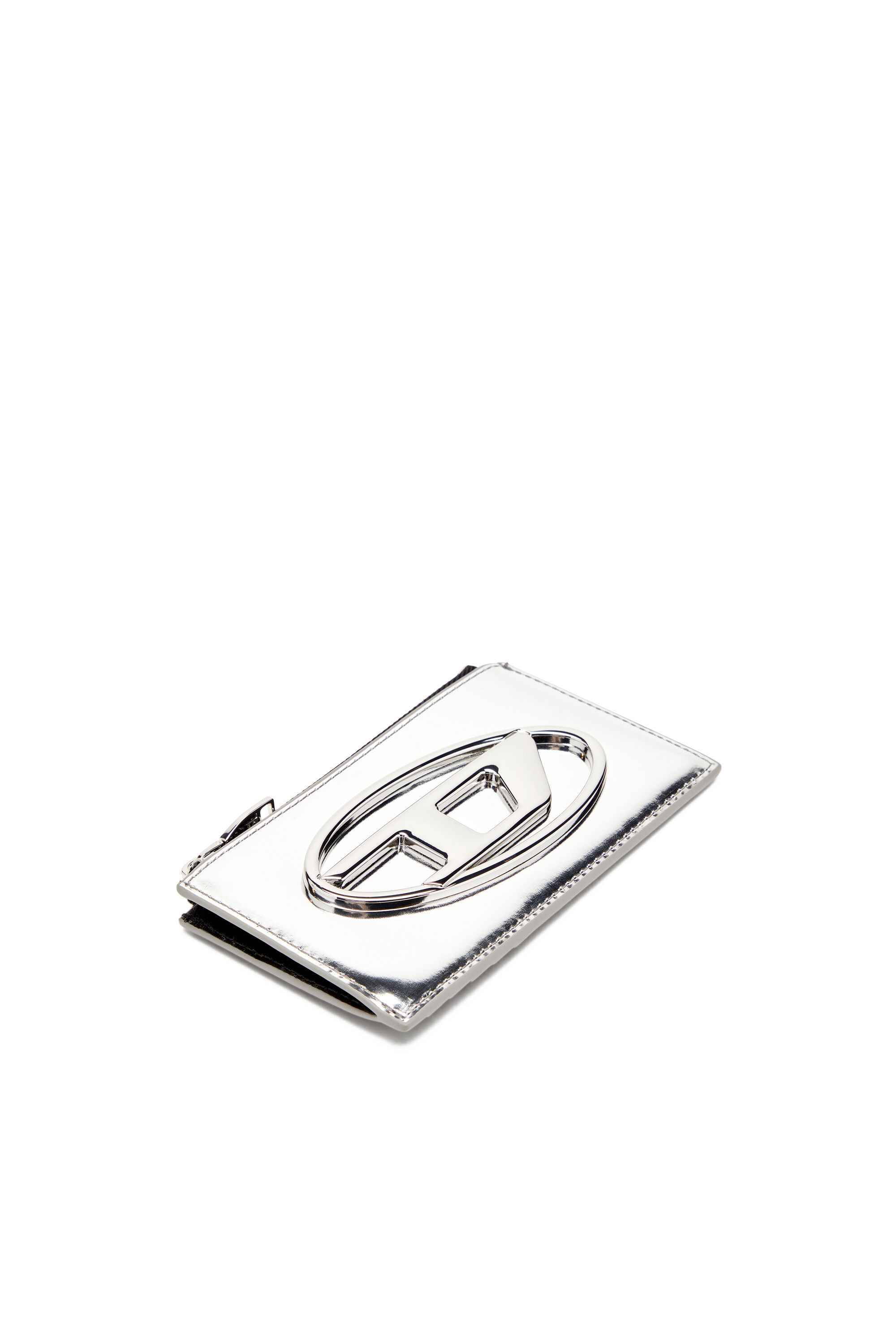 Diesel - 1DR CARD HOLDER III, Female's Card holder in mirror leather in シルバー - 4