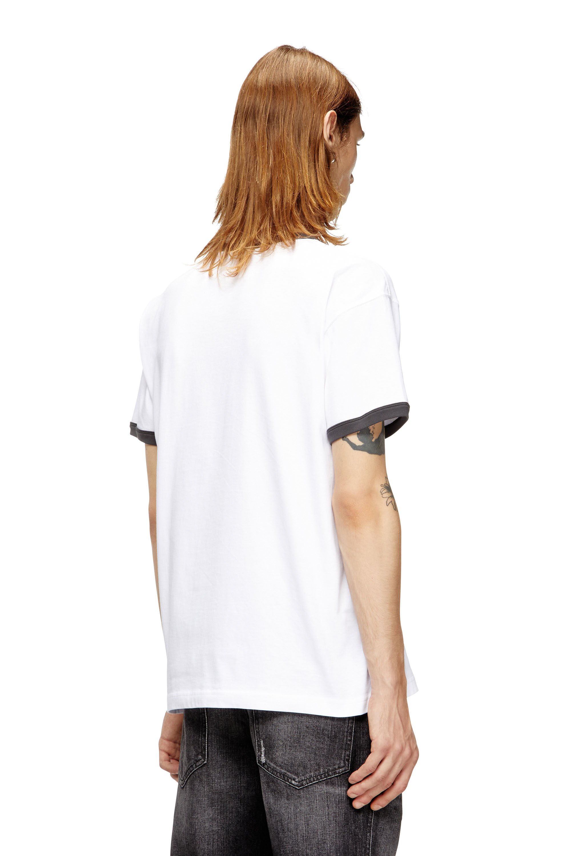 Diesel - T-NORM-CUFF, Male's Tシャツ in ホワイト - 4