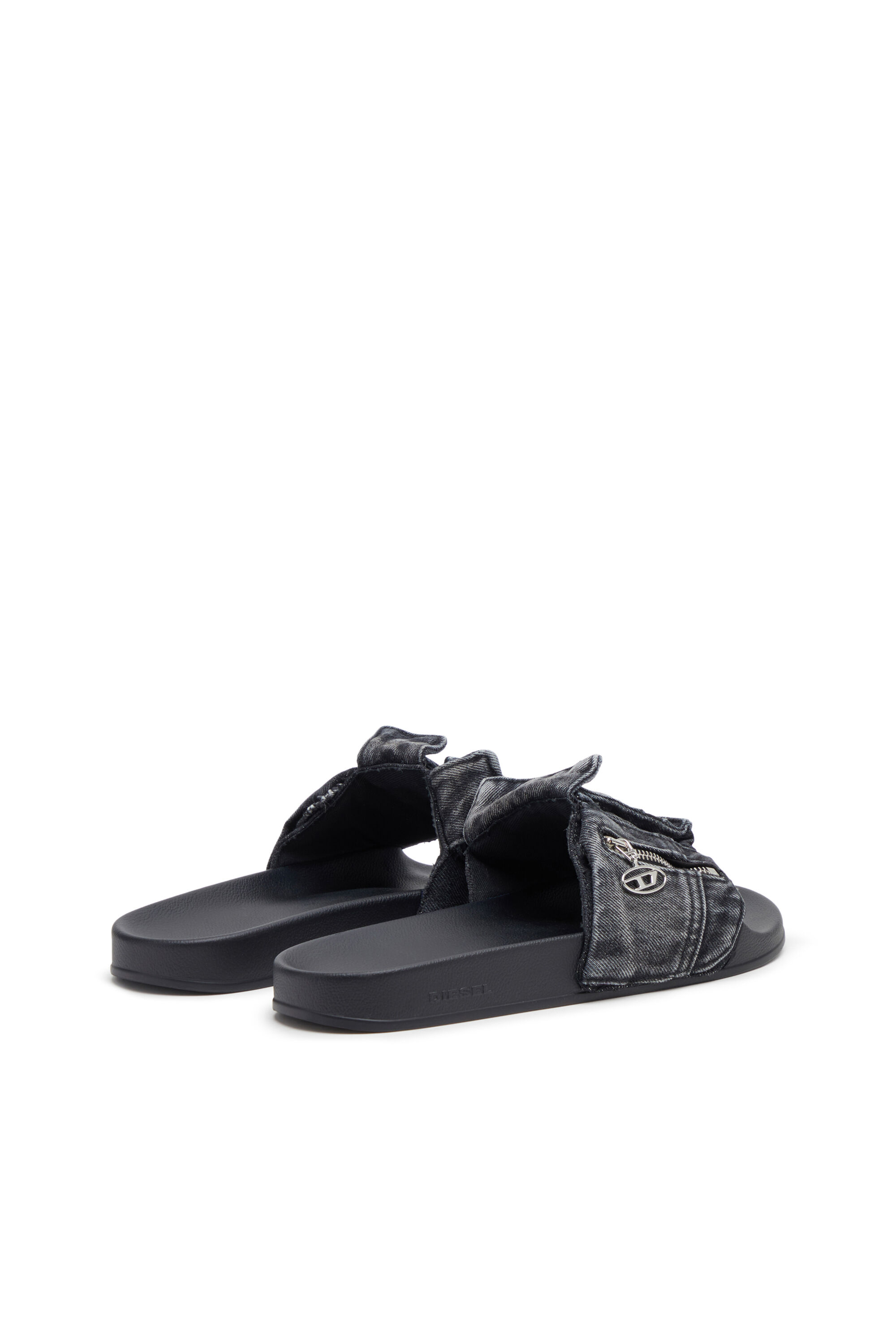 Diesel - SA-MAYEMI PK, Male's PU デニム フラットサンダル - Sa-Mayemi PK in ブラック - 3