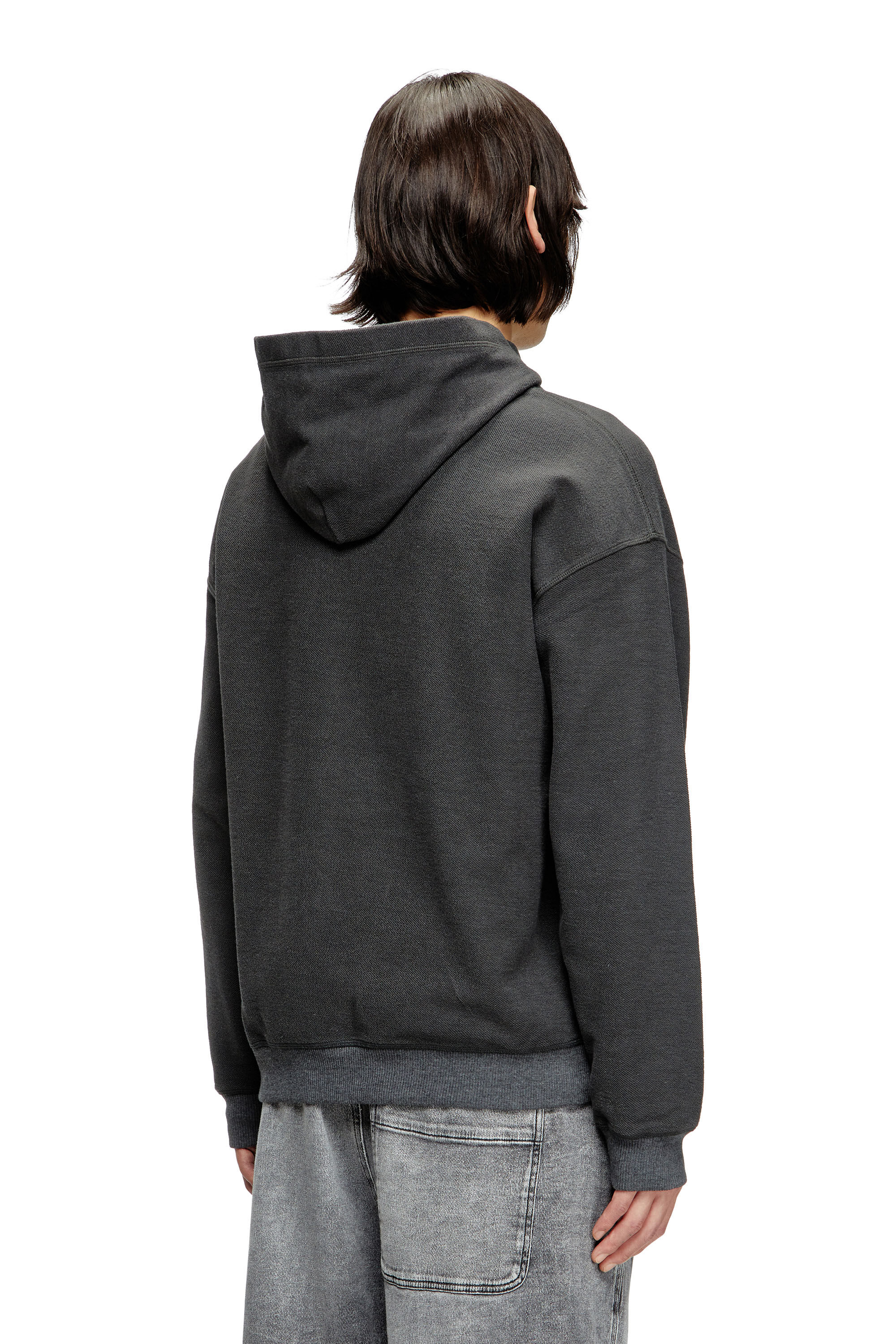 Diesel - S-BOXT-HOOD-HOSHI, Unisex's Hoodie with charm necklace print in ダークグレー - 4