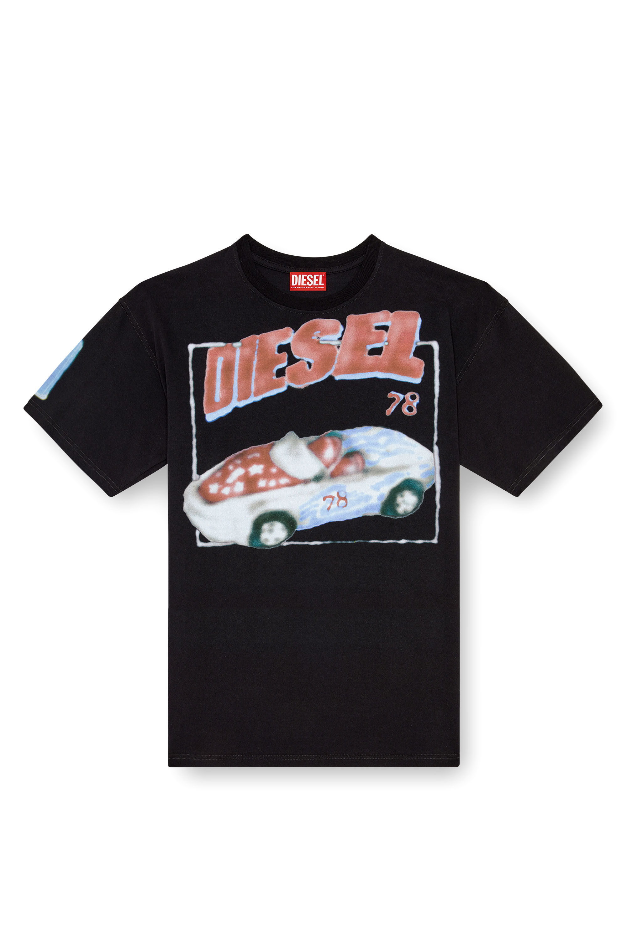 Diesel - T-BOXT-Q17, Male's T-shirt with car print in ブラック - 2