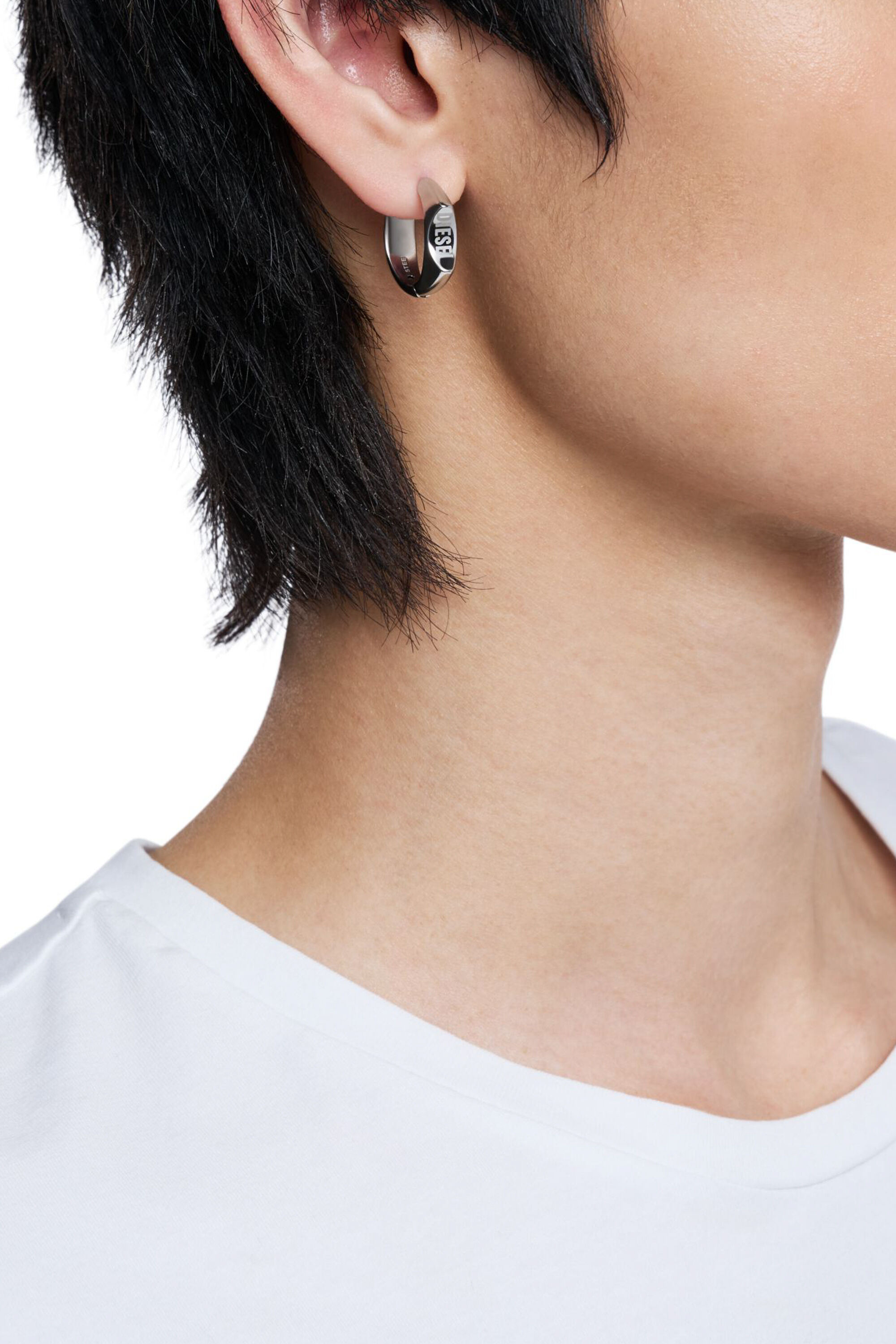 Diesel - DX1631040 JEWELLERY, Unisex's Stainless steel hoop earring in シルバー - 4